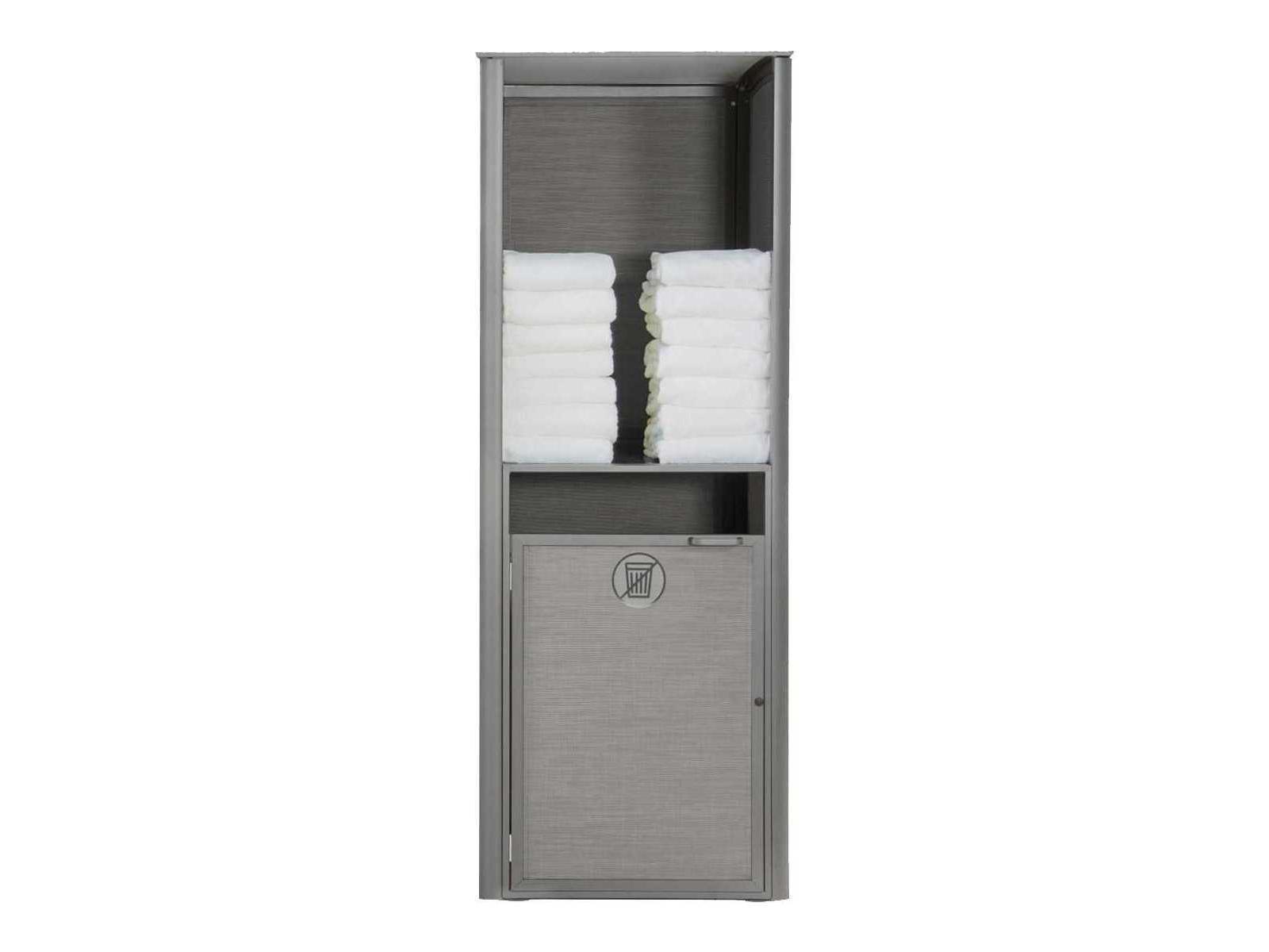 Grosfillex Sunset Sling Aluminum Mandras Blue/Platinum Gray Towel Valet Single Unit