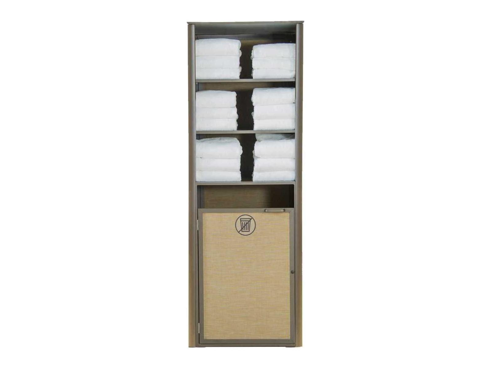 Grosfillex Sunset Sling Aluminum Cognac/Fusion Bronze Towel Valet Single Unit