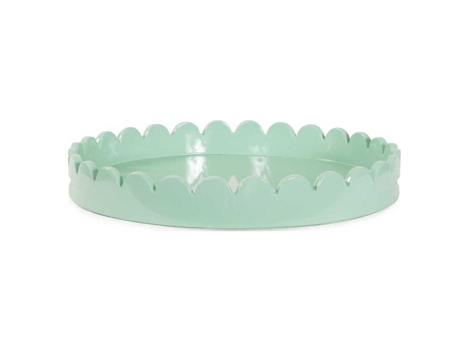 Howard Elliott Scalloped Riviera Light Green Serving Tray