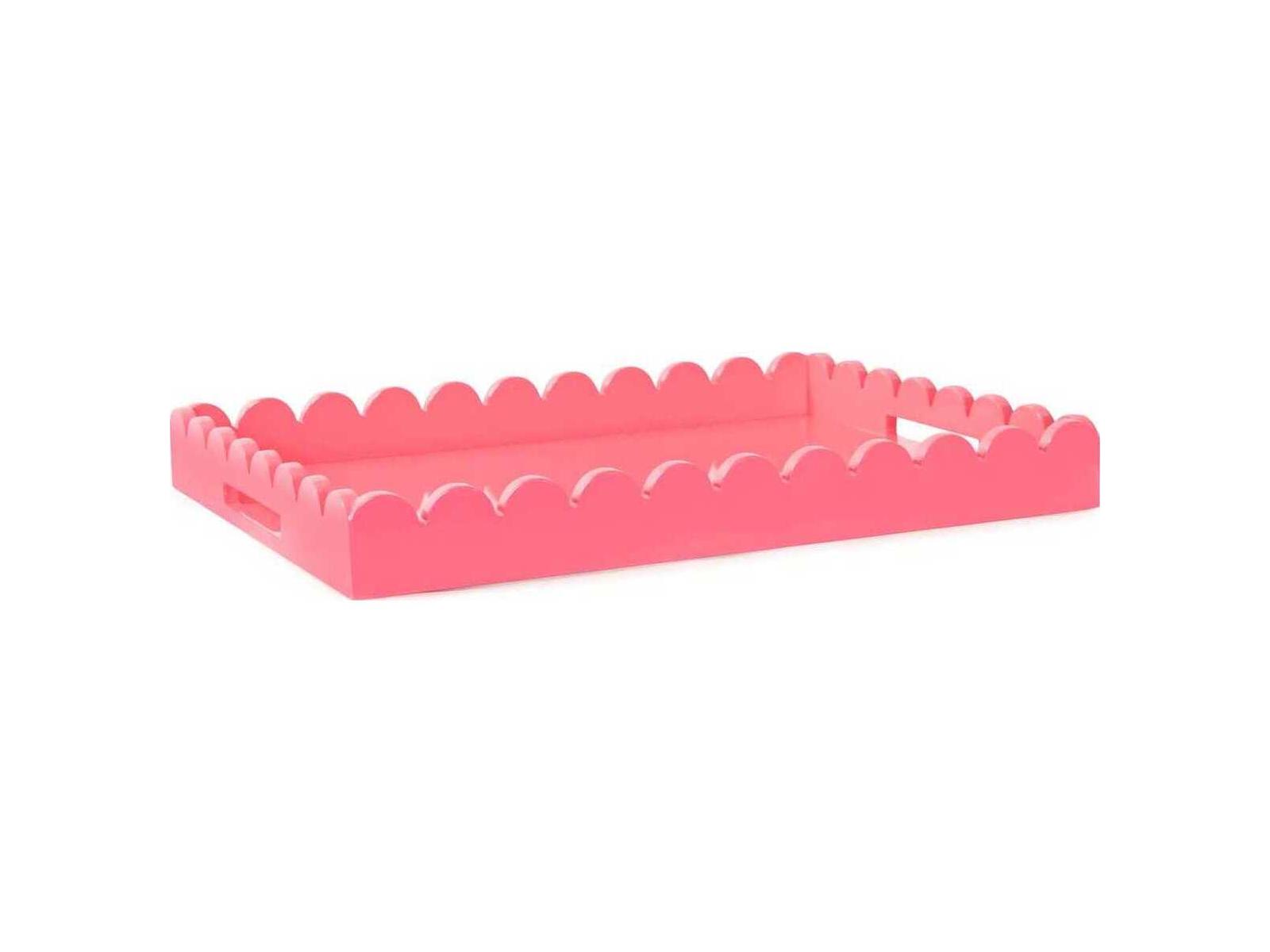 Howard Elliott Scalloped Riviera Blush Serving Tray