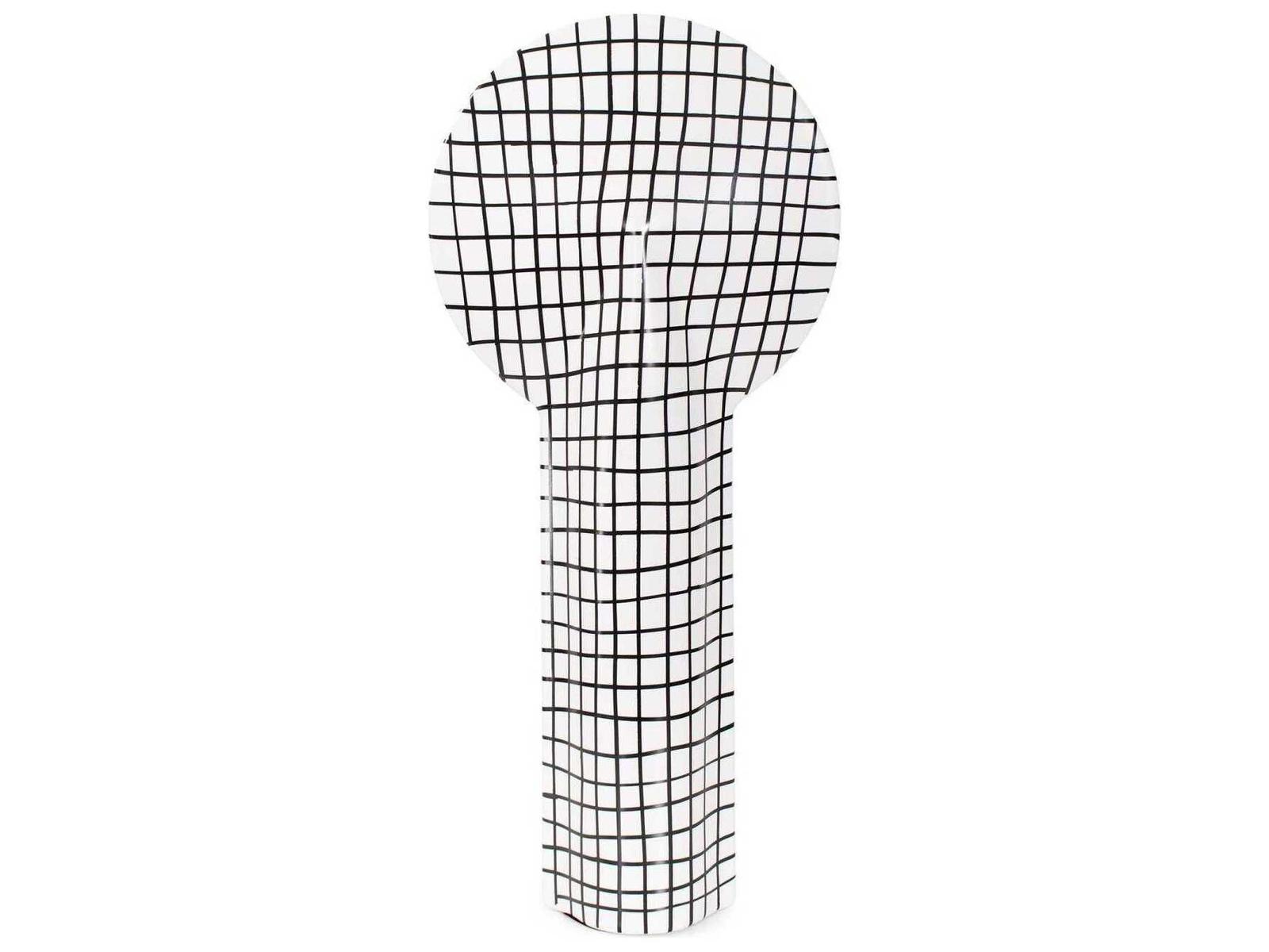 Howard Elliott Matte White Hansford Keyhole Vase
