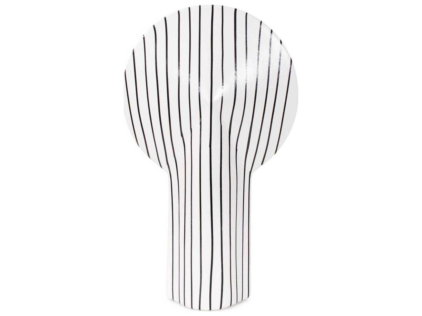 Howard Elliott Matte White Hansford Keyhole Vase