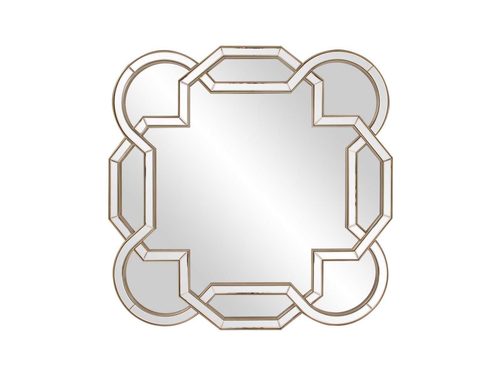 Howard Elliott Aleena Square Champagne Silver Wall Mirror