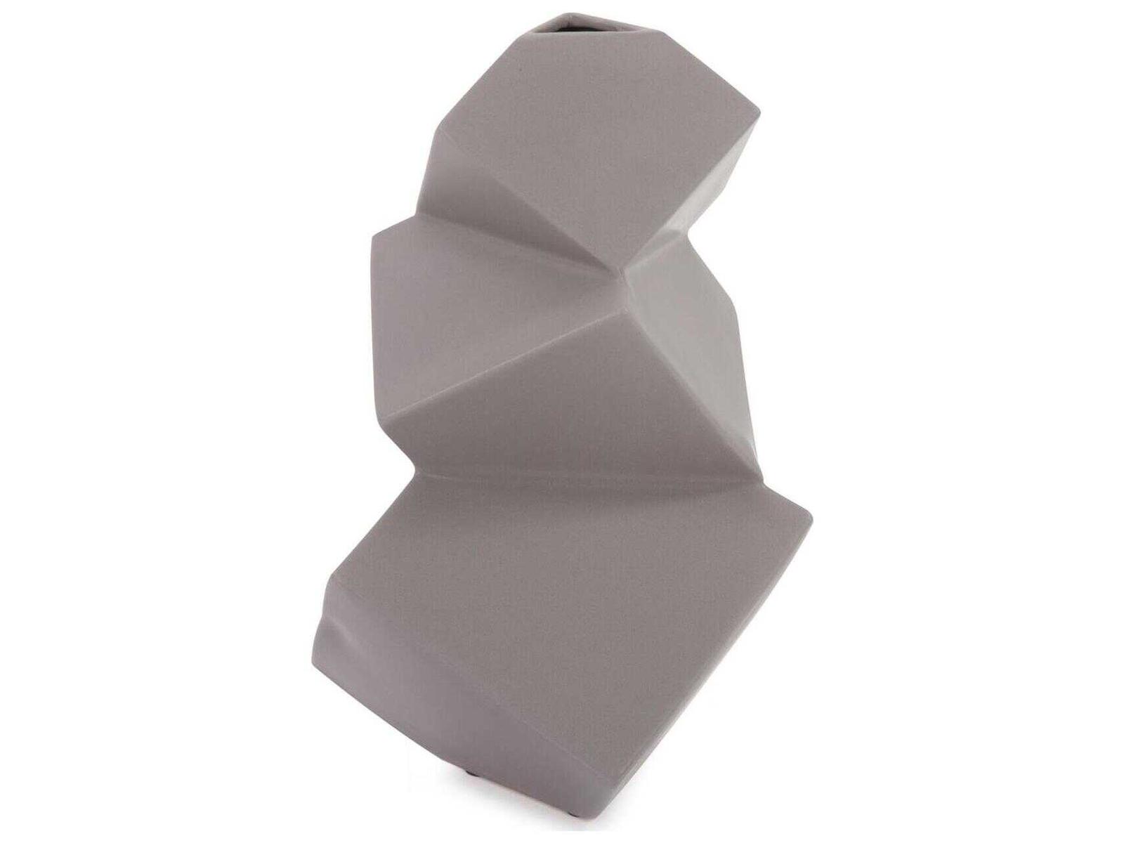 Howard Elliott Cubic Taupe Vase