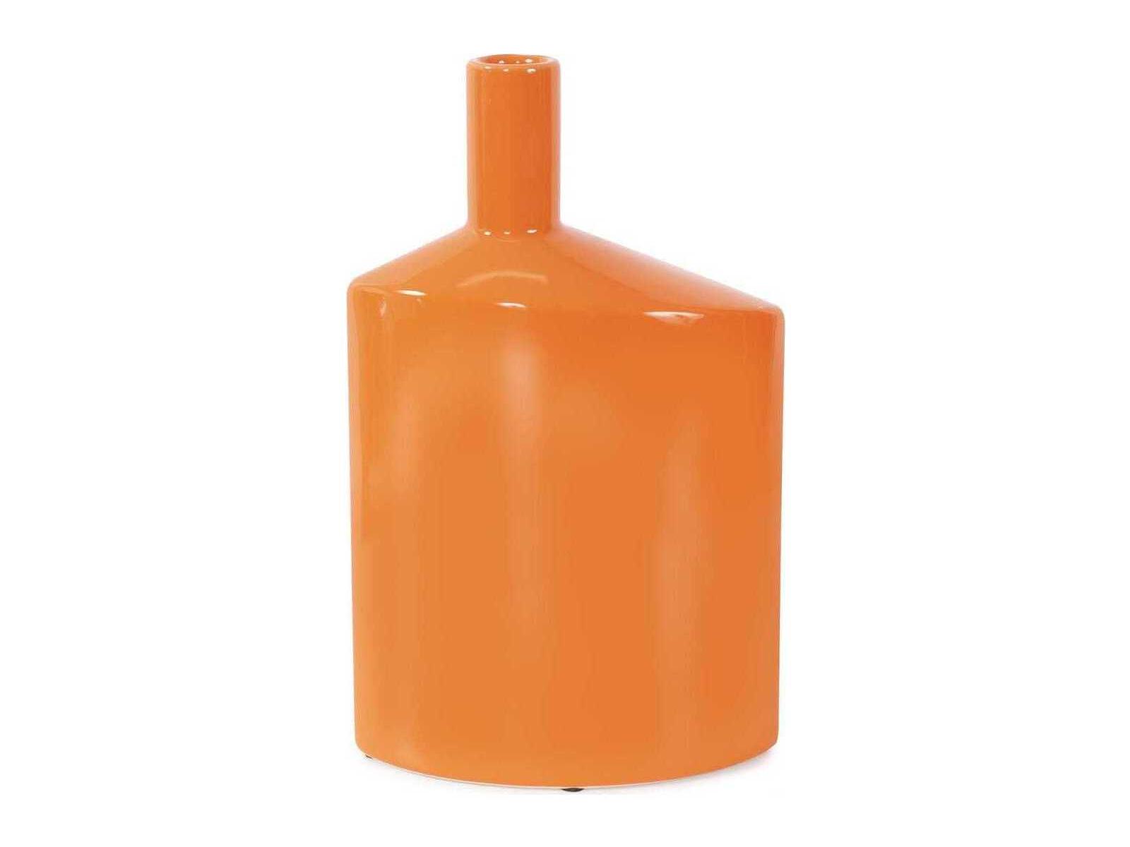 Howard Elliott Valencia Glossy Orange Vase