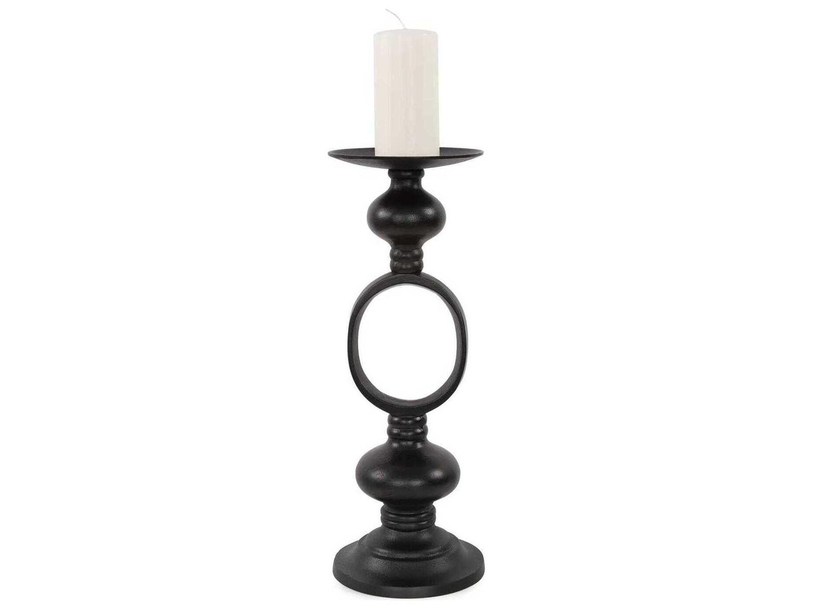Howard Elliott Zara Ebony Open Pillar Candle Holder