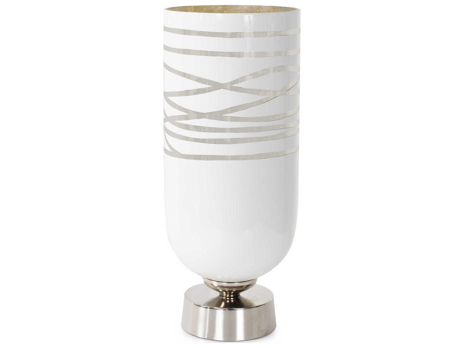 Howard Elliott Lustig Artic Silver Glossy White Vessel