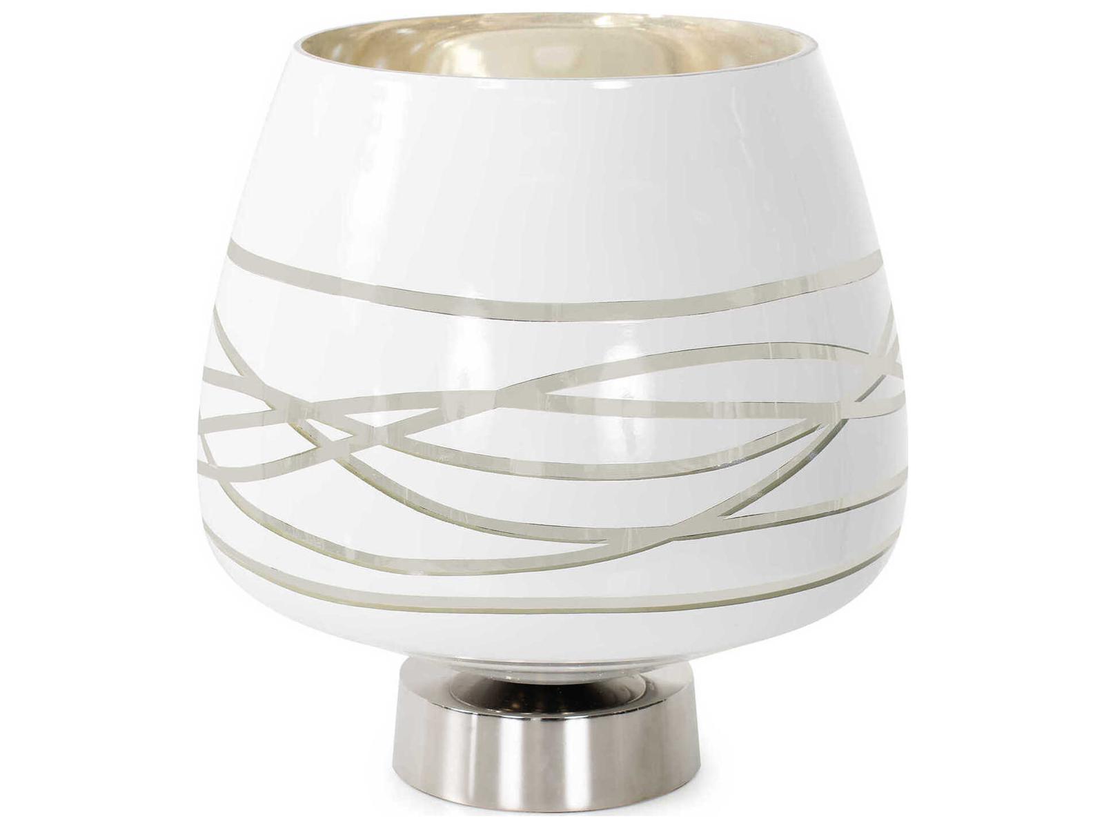 Howard Elliott Lustig Artic Silver Glossy White Vessel