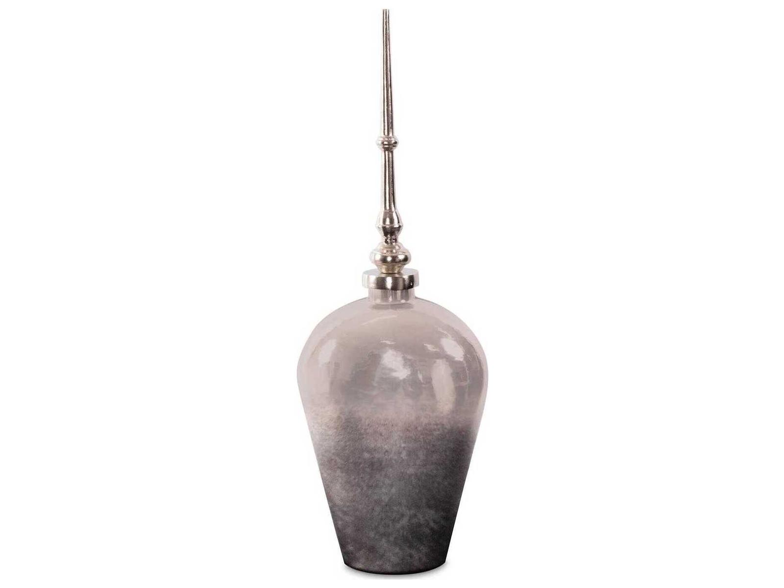 Howard Elliott Venetia Nickel Glass Bottle with Spired Lid