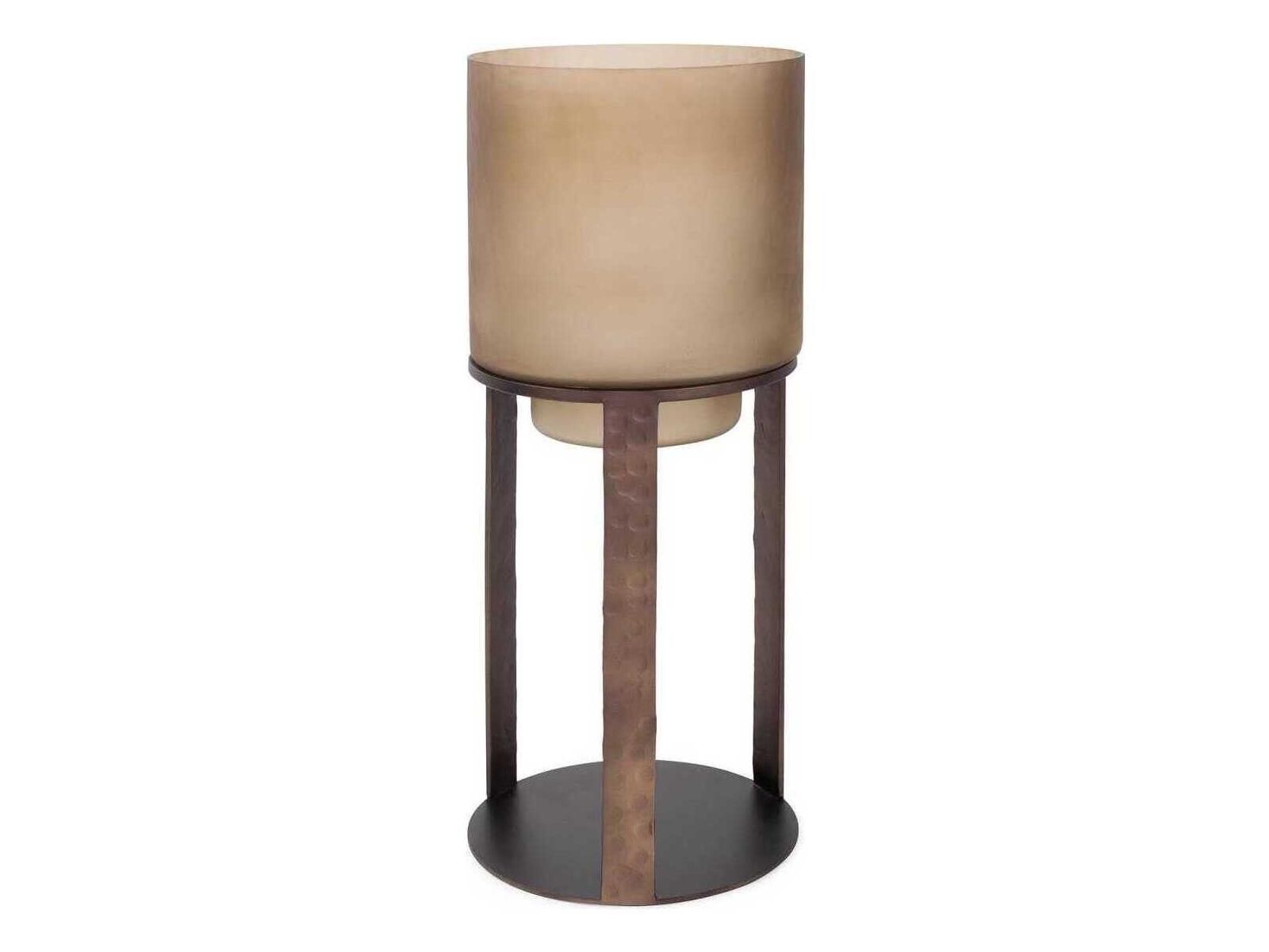 Howard Elliott Bronze Bungoma Glass Candle Hurricane