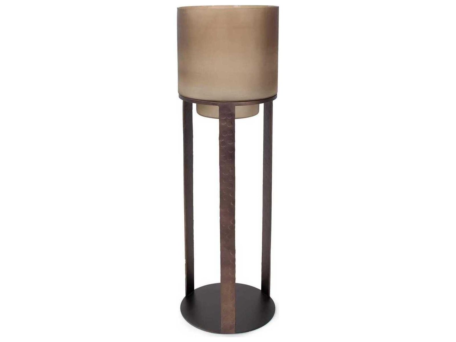 Howard Elliott Bronze Bungoma Glass Candle Hurricane
