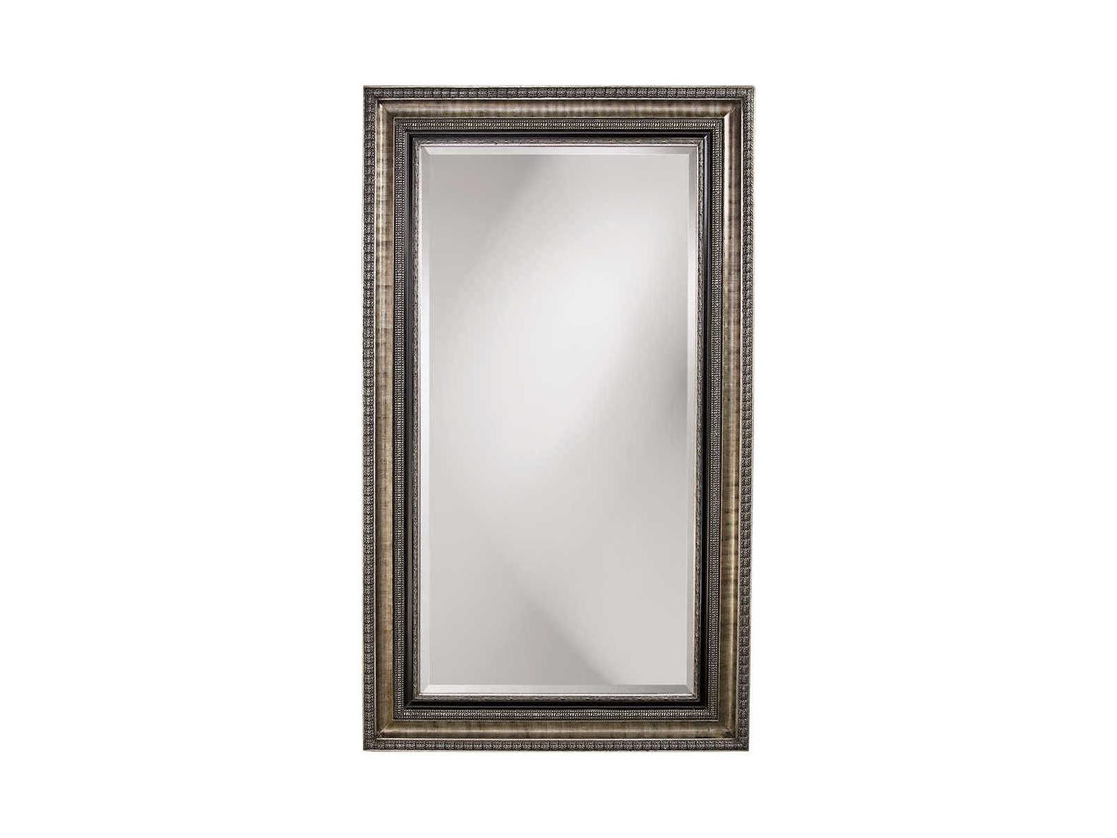 Howard Elliott Texan Silver Leaf Rectangular Floor Mirror