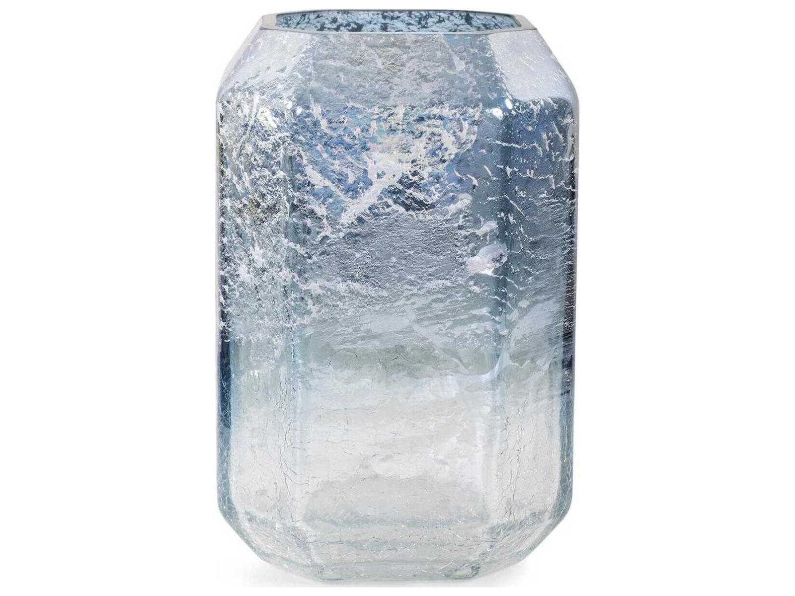 Howard Elliott Lonsdale Iridescent Blue Silver Vase