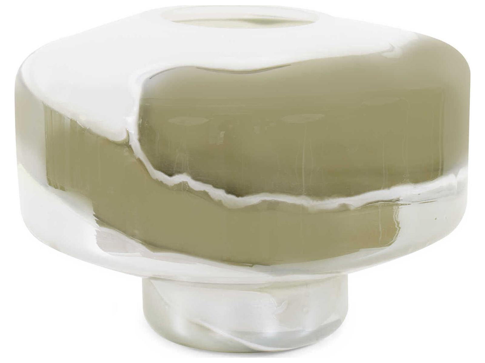 Howard Elliott Malin Sage Green White Vase