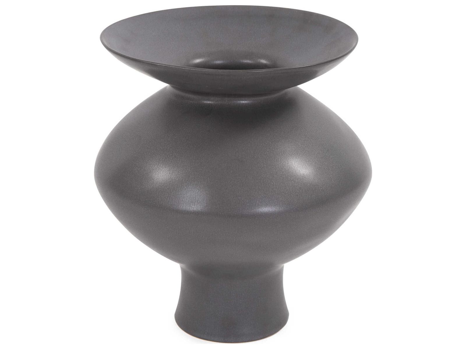 Howard Elliott Graphite Flared Vase