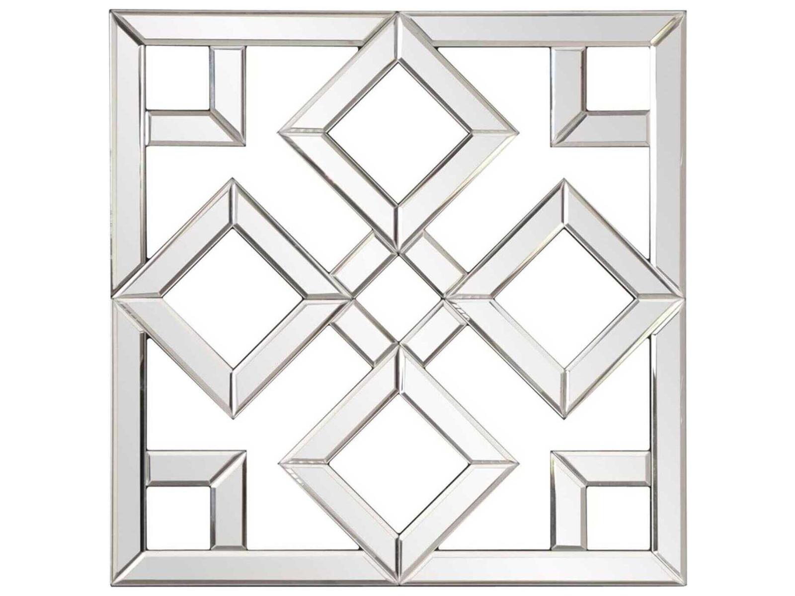 Howard Elliott Moira Silver Square Wall Mirror