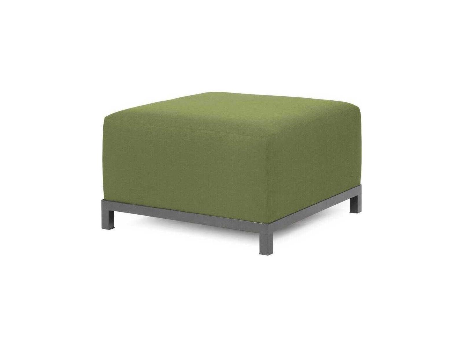 Howard Elliott Outdoor Axis Seascape Moss Fabric Cushion Ottoman