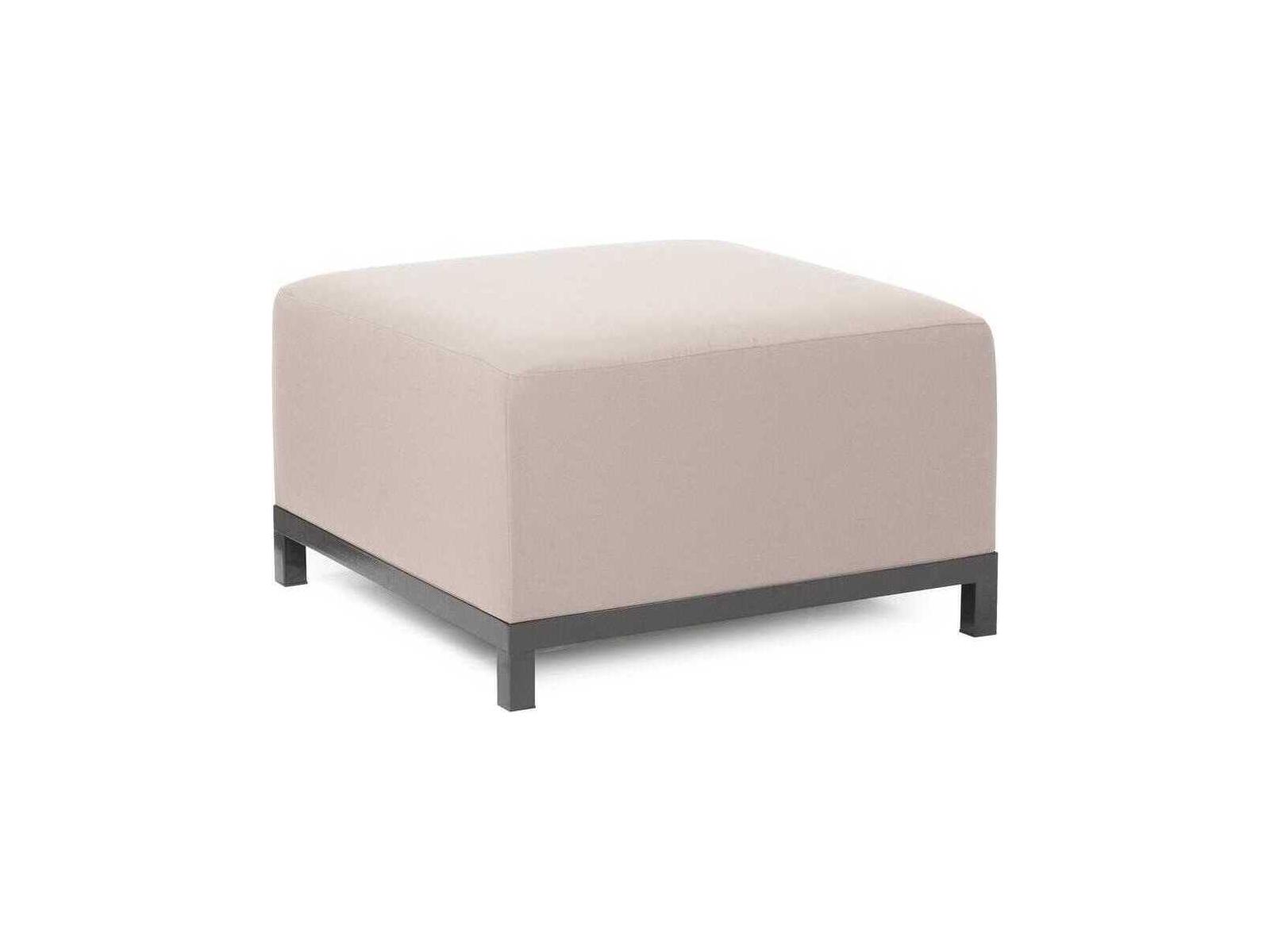 Howard Elliott Outdoor Axis Seascape Sand Fabric Cushion Ottoman