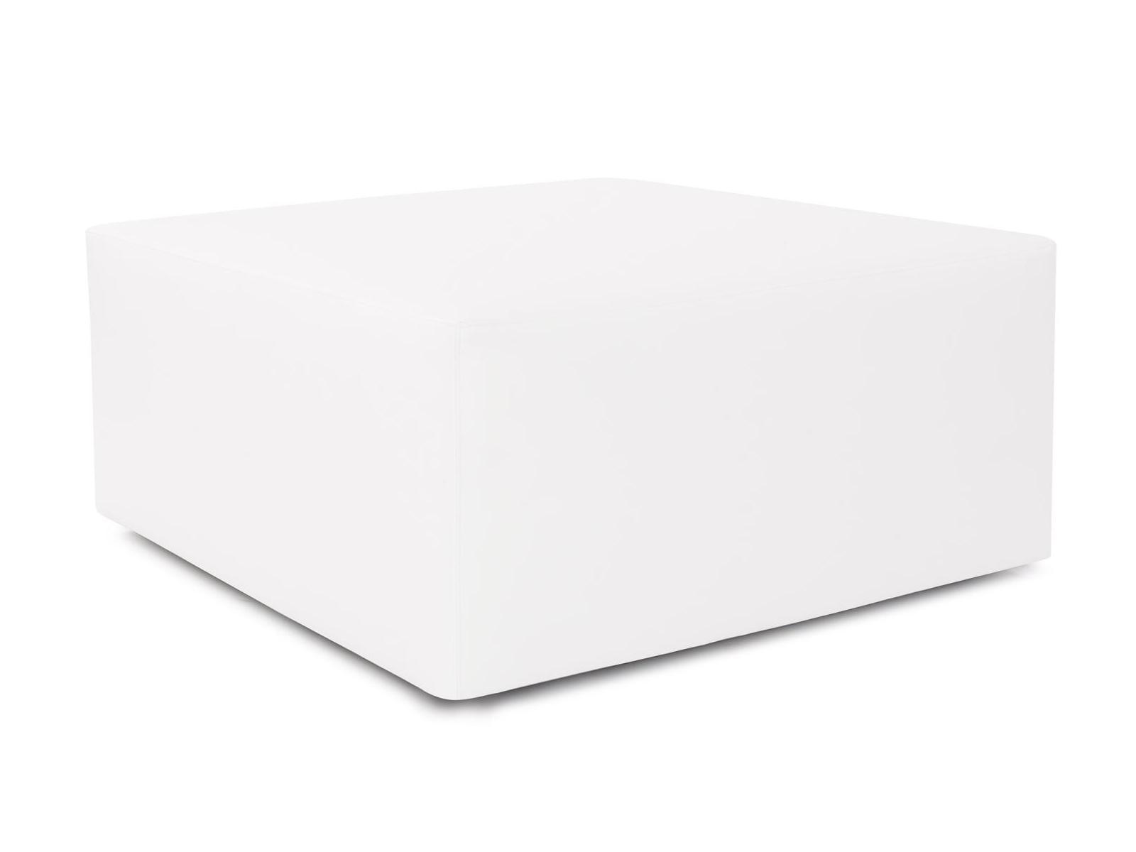 Howard Elliott Outdoor Universal Atlantis White Fabric Cushion Ottoman