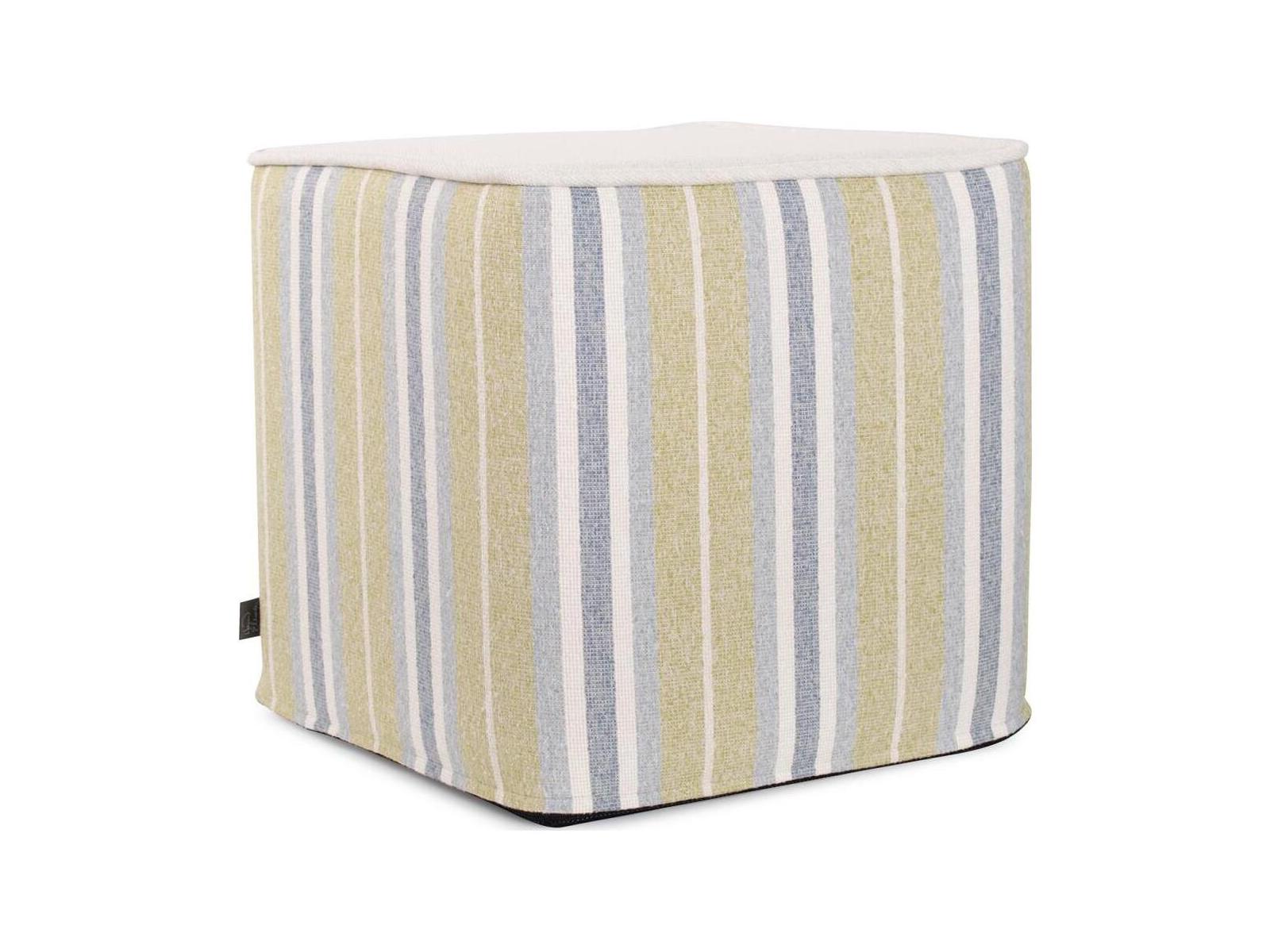 Howard Elliott Outdoor No Tip Dune Moss Fabric Cushion Ottoman