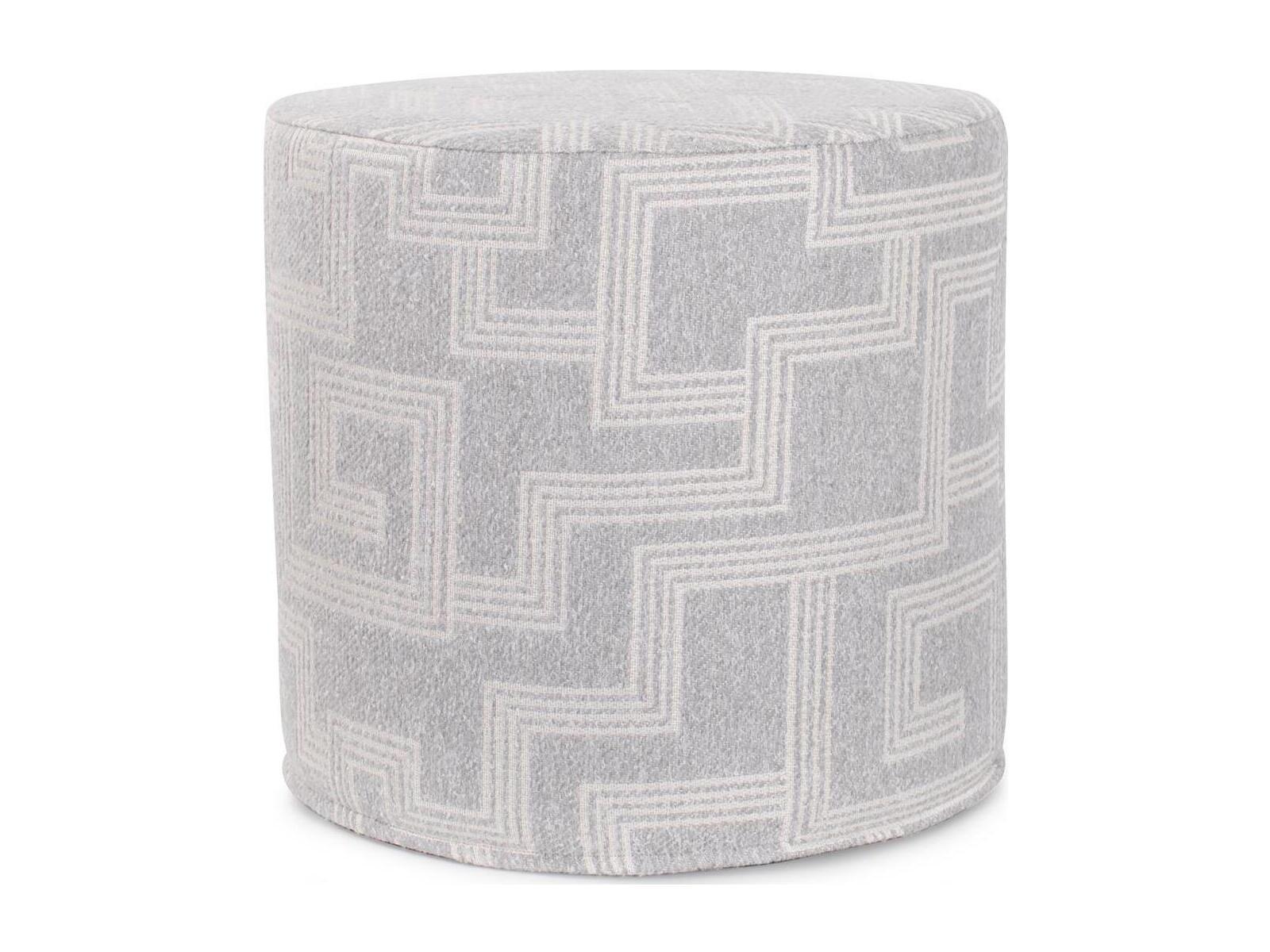 Howard Elliott Outdoor No Tip Syros Fog Fabric Cushion Ottoman