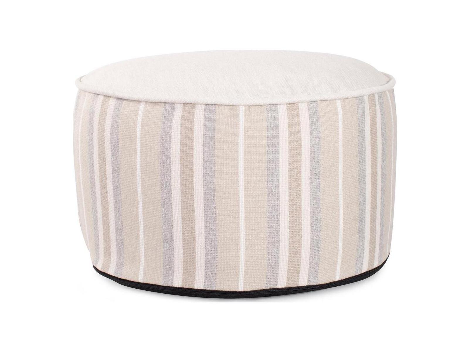 Howard Elliott Outdoor Dune Sand Fabric Cushion Ottoman