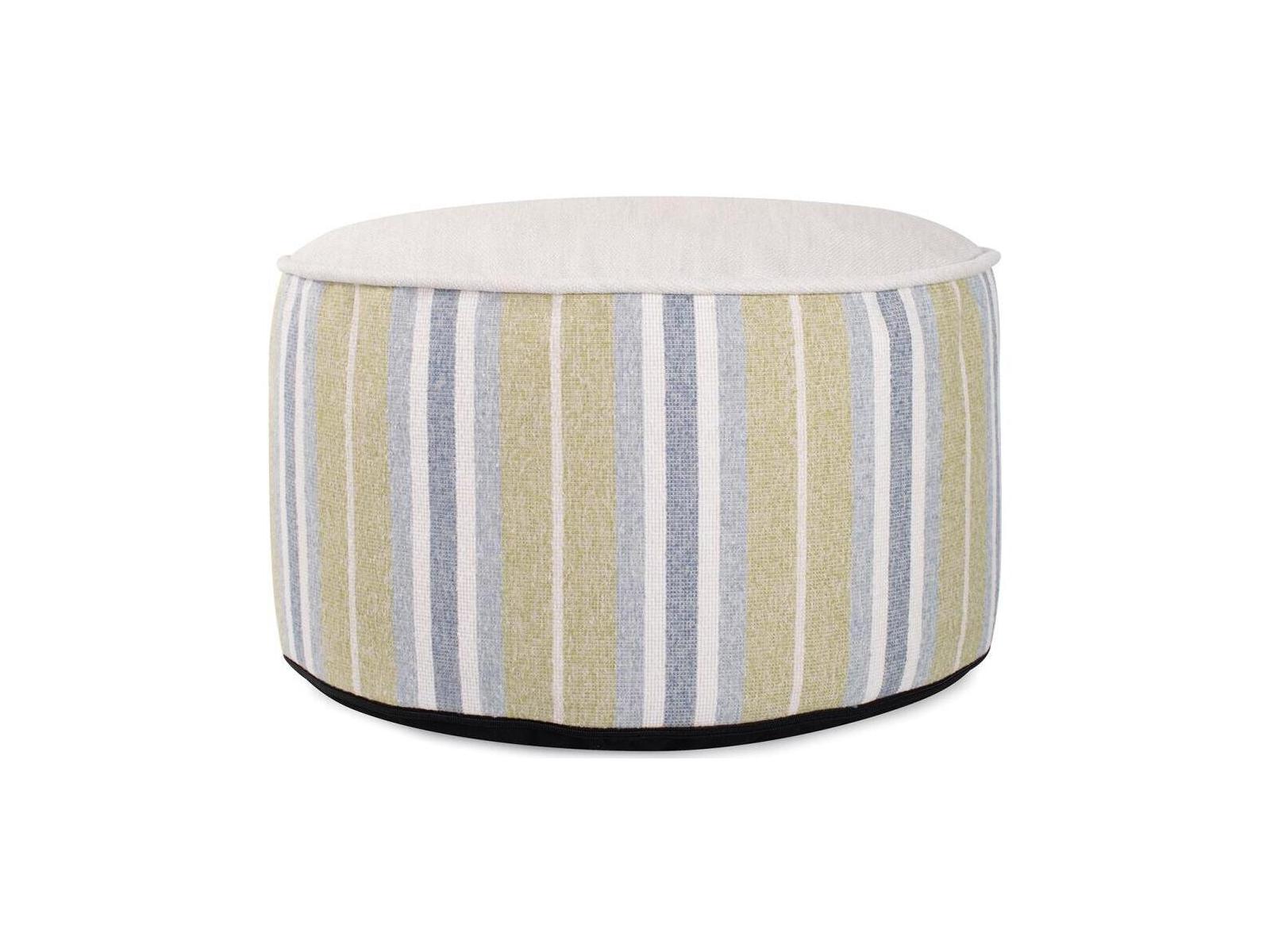 Howard Elliott Outdoor Dune Moss Fabric Cushion Ottoman