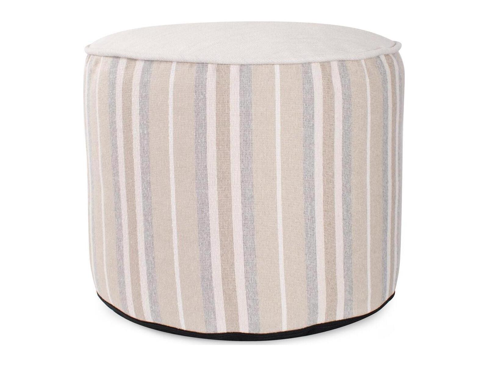 Howard Elliott Outdoor Dune Sand Fabric Cushion Ottoman