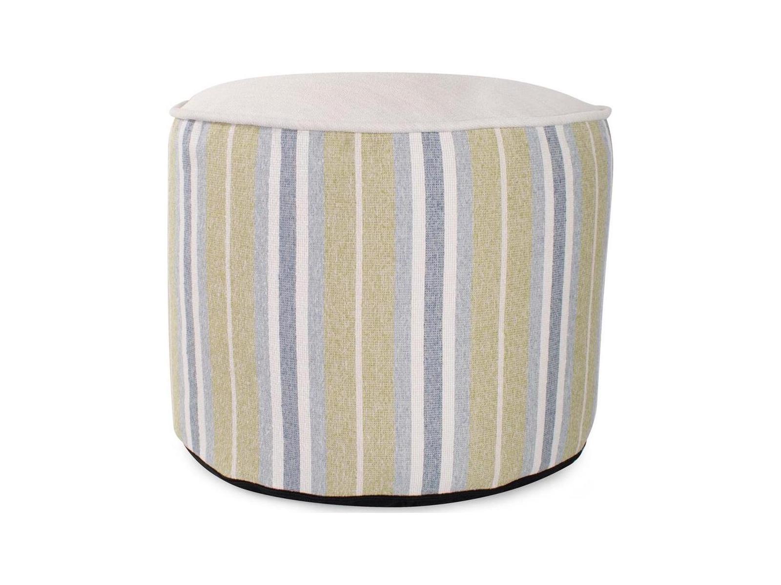 Howard Elliott Outdoor Dune Moss Fabric Cushion Ottoman