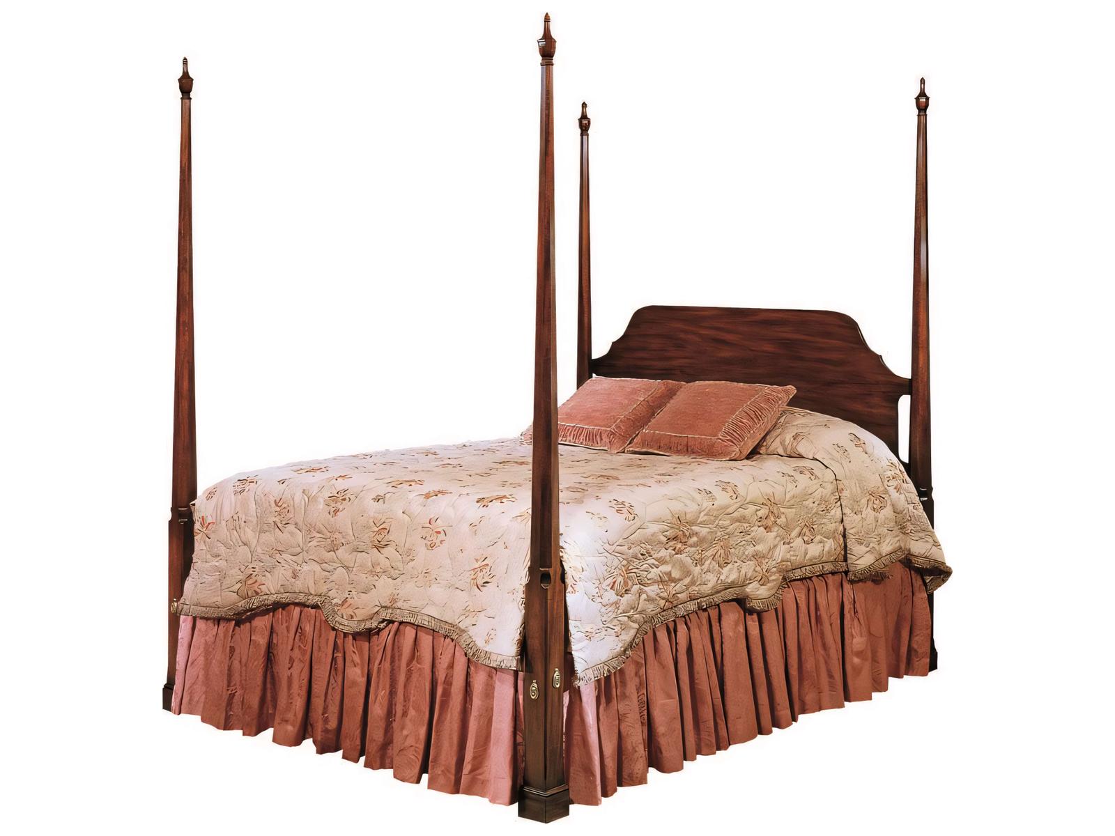 Henkel Harris Cherry Mahogany Wood Queen Poster Bed | 163-5-0