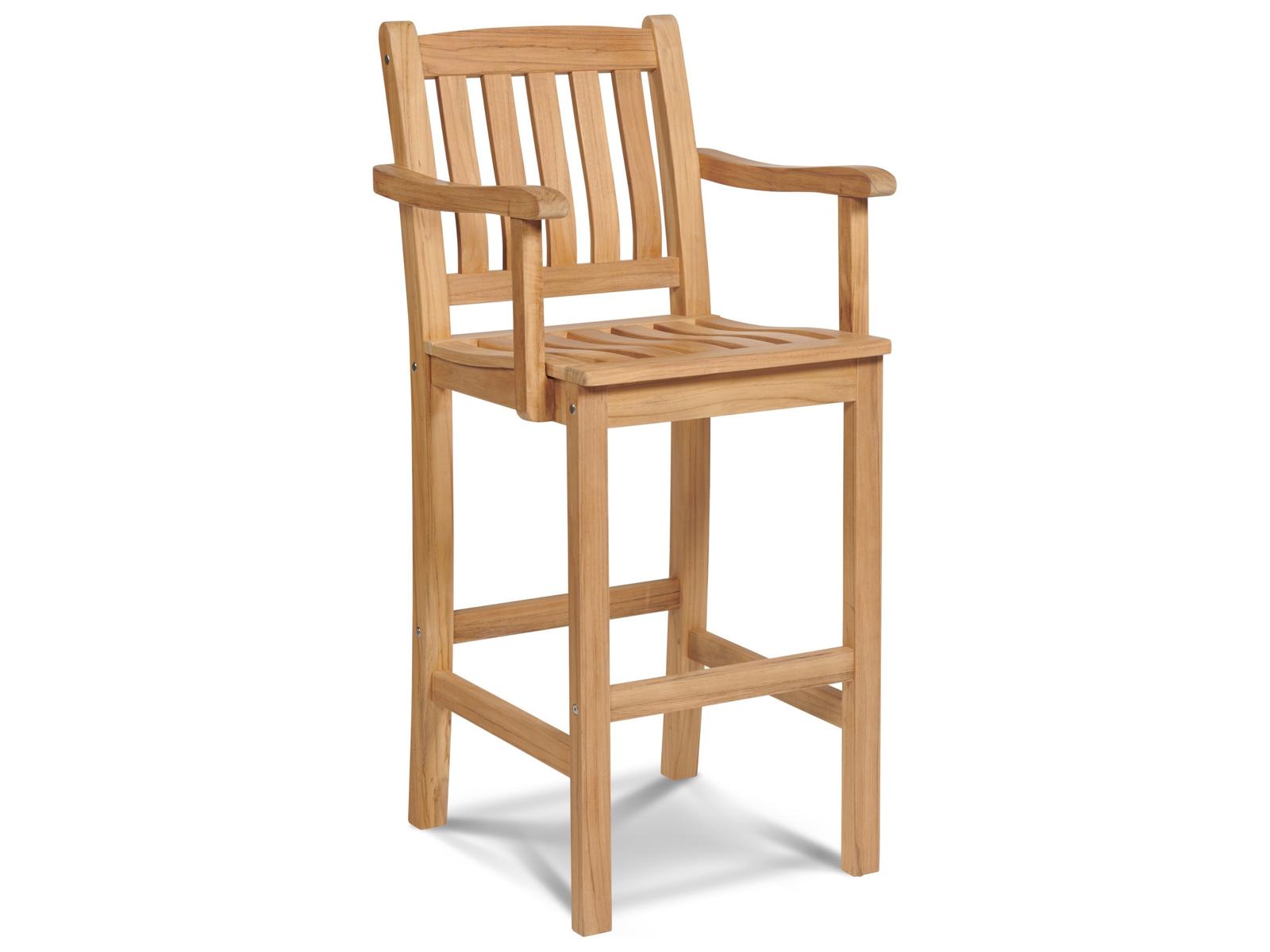 HiTeak Oasis Wood Teak Bar Stool