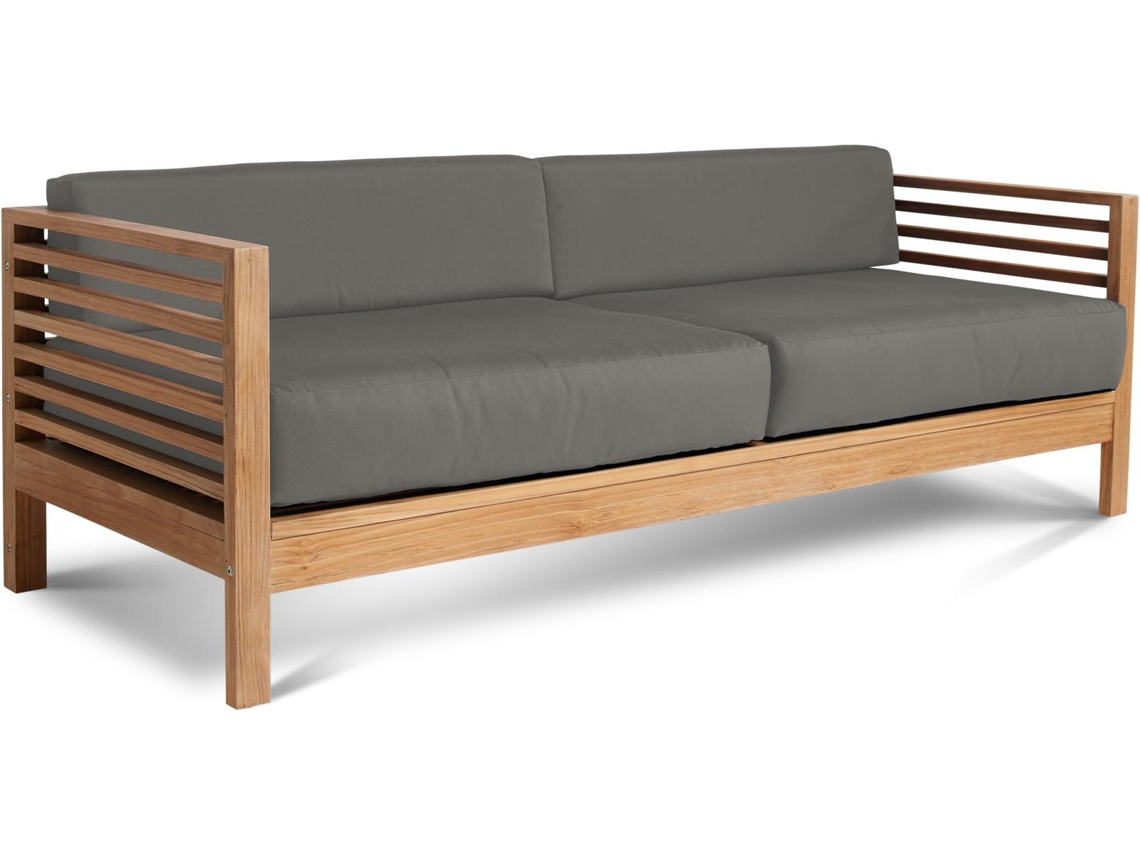 HiTeak Summer Wood Charcoal Teak Cushion Sofa