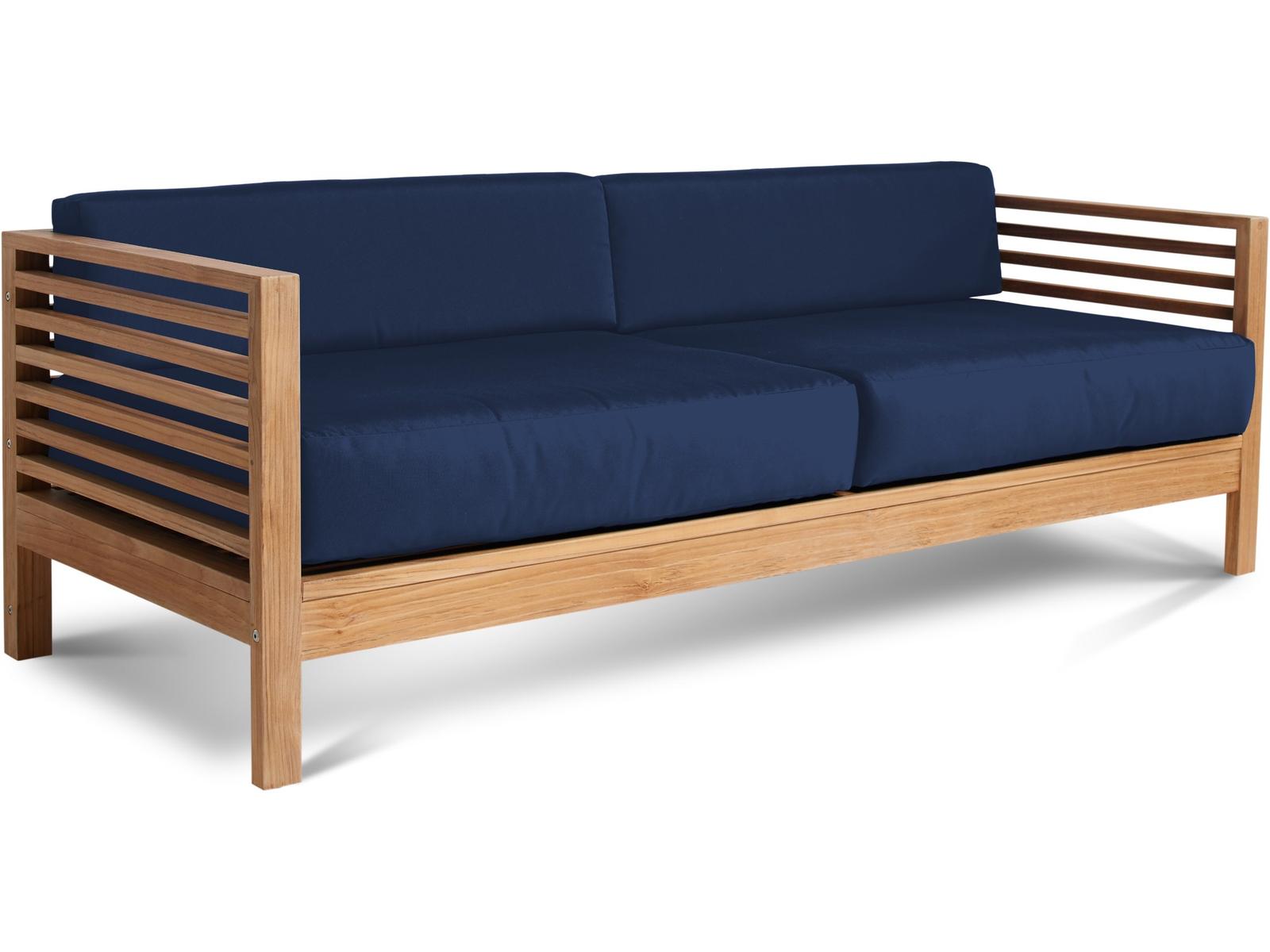 HiTeak Summer Wood Navy Teak Cushion Sofa