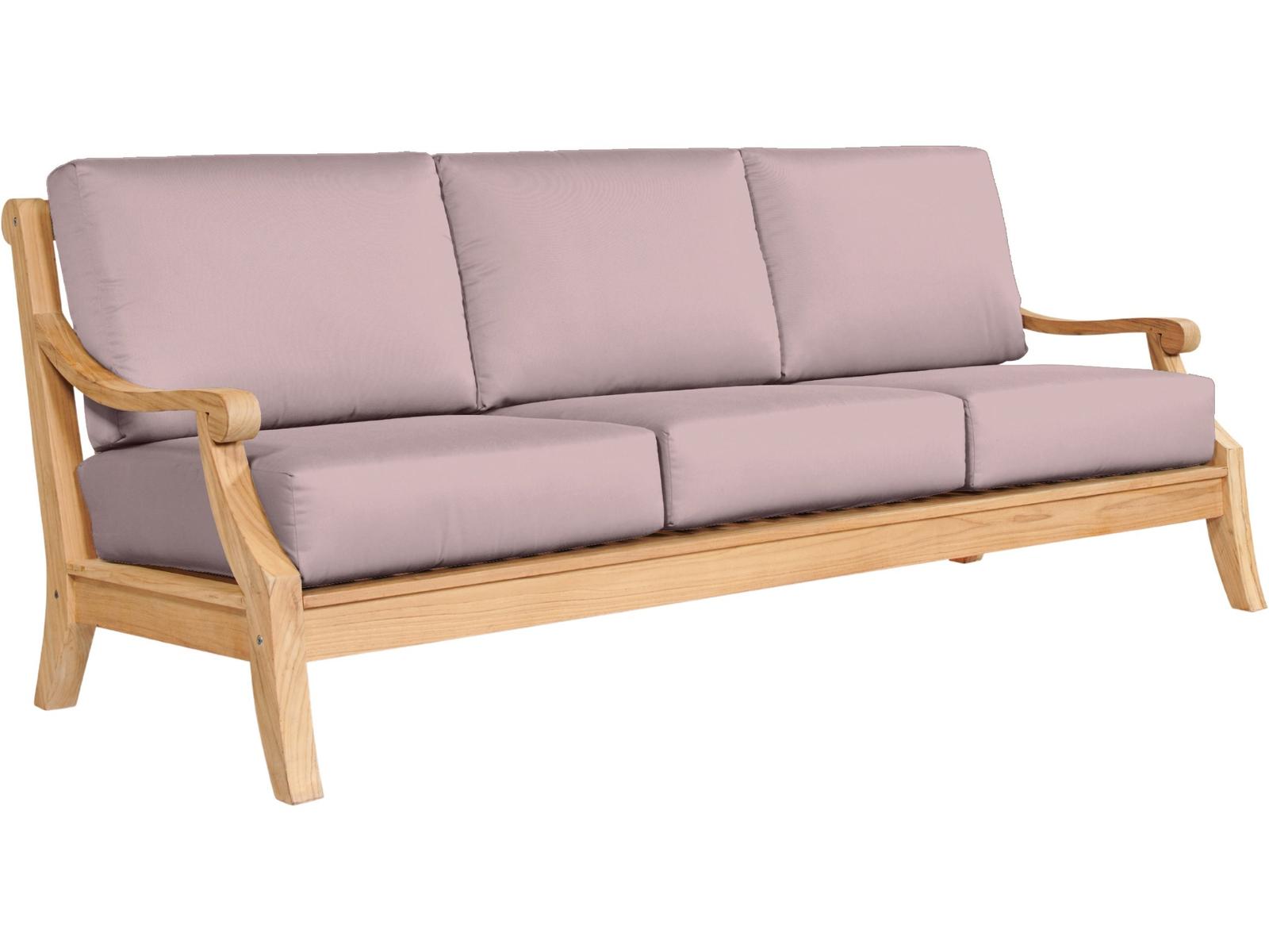 HiTeak Sonoma Wood Pink Teak Cushion Sofa