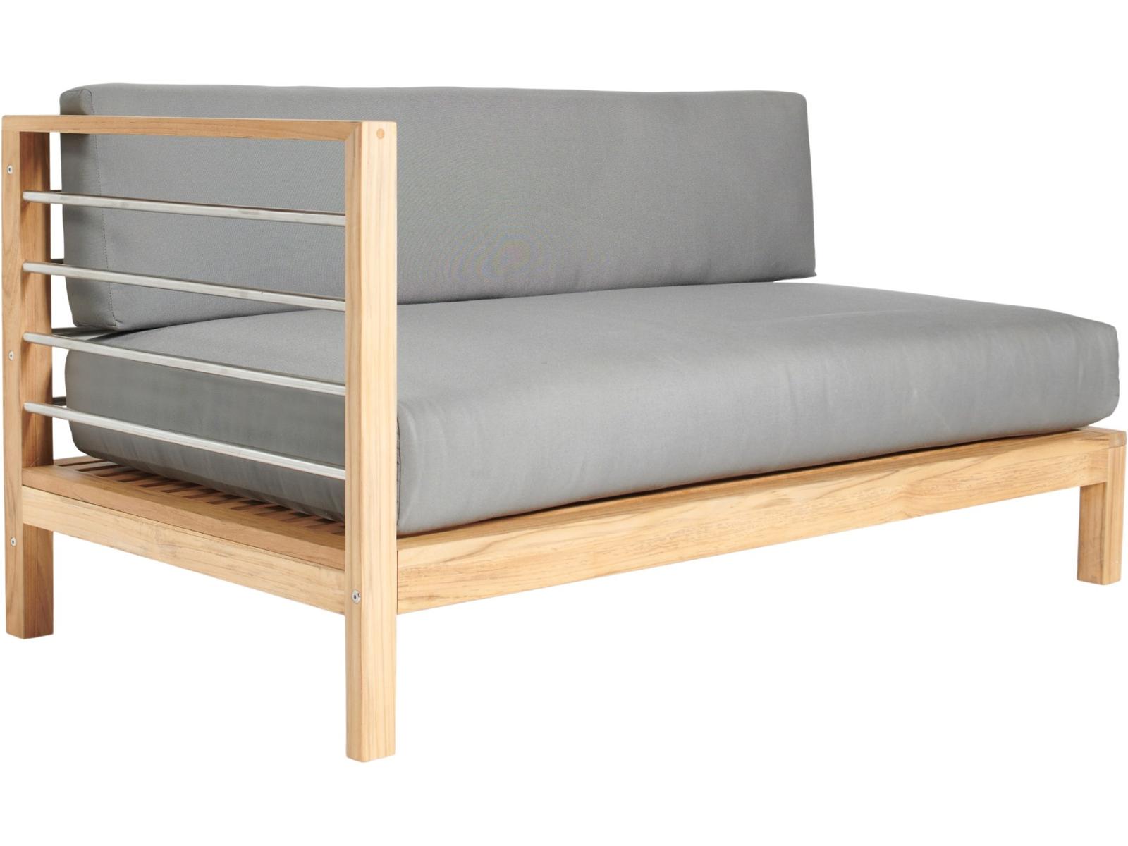 HiTeak Soho Wood Charcoal Teak Cushion Sofa
