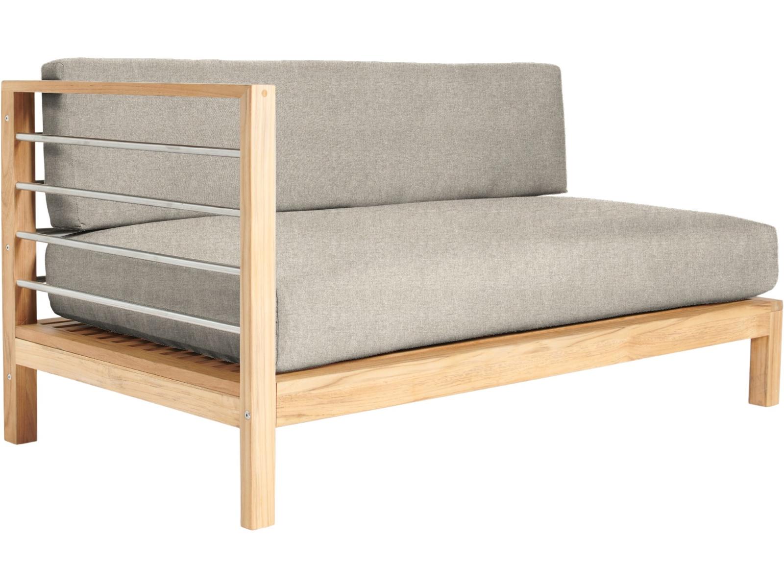 HiTeak Soho Wood Silver Teak Cushion Sofa