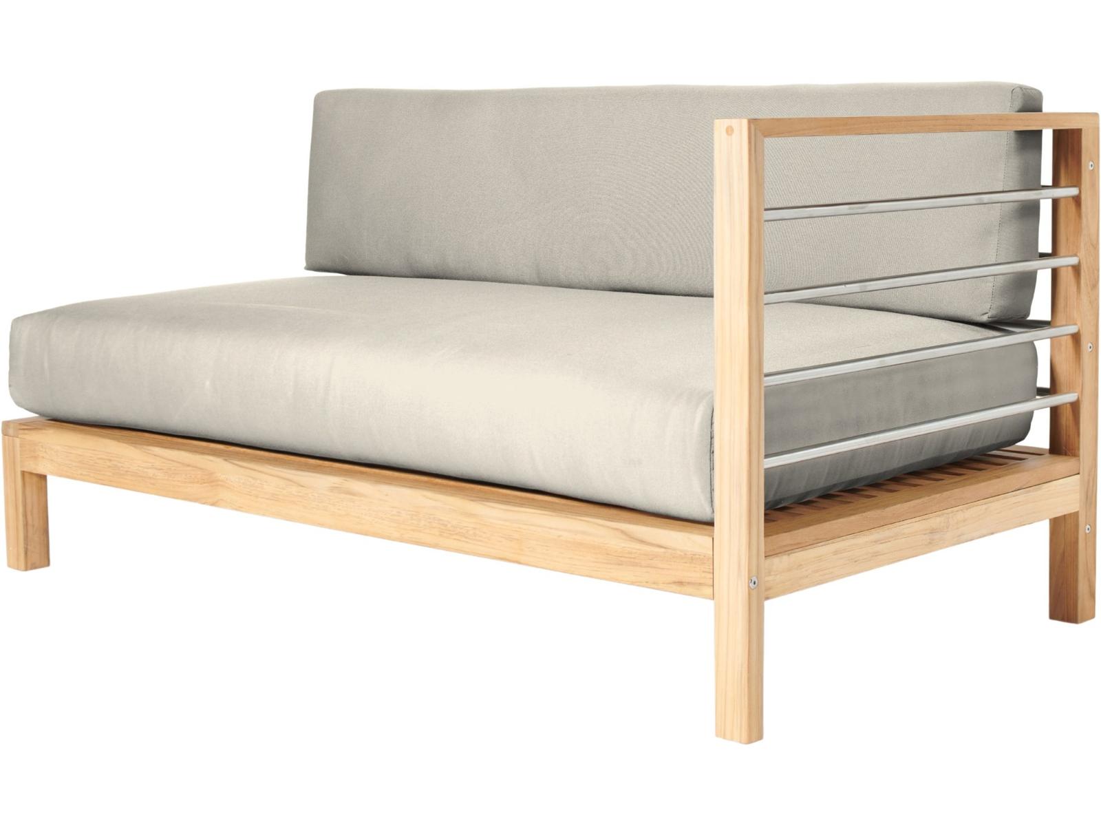 HiTeak Soho Wood Canvas Teak Cushion Sofa