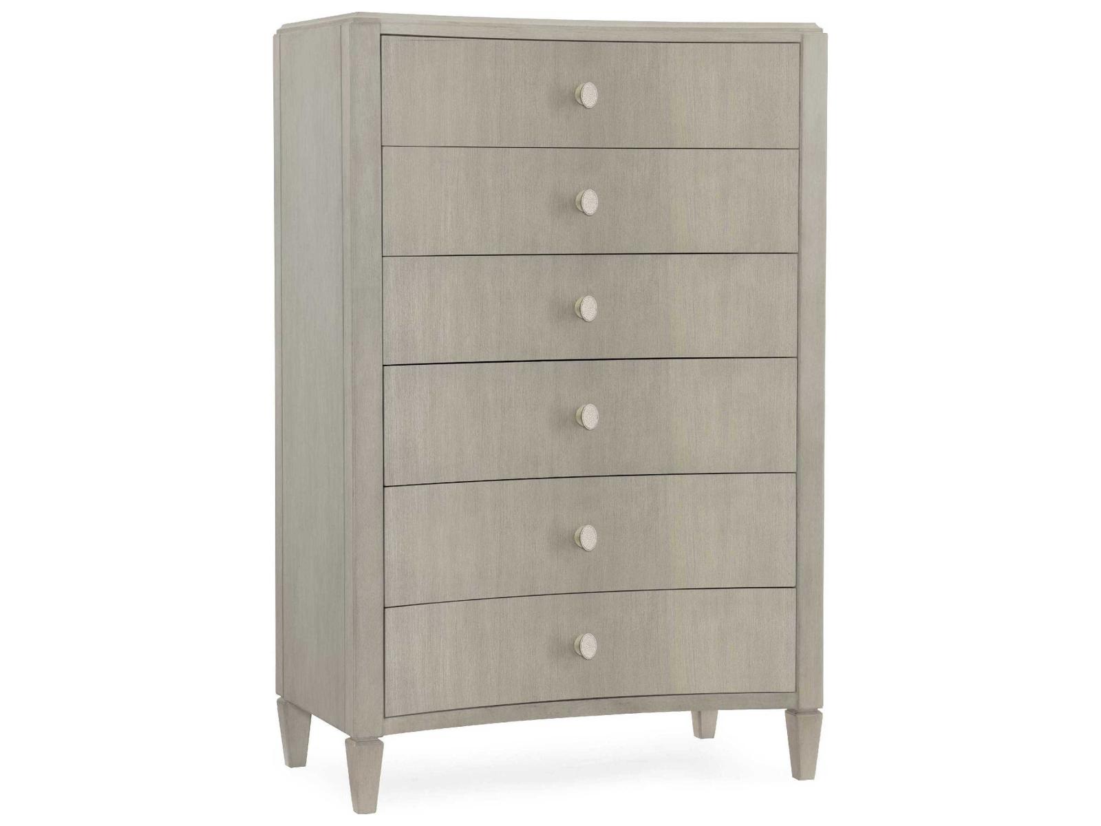 Hooker Furniture Elixir 6-Drawers Serene Gray Beige Rubberwood Accent Chest