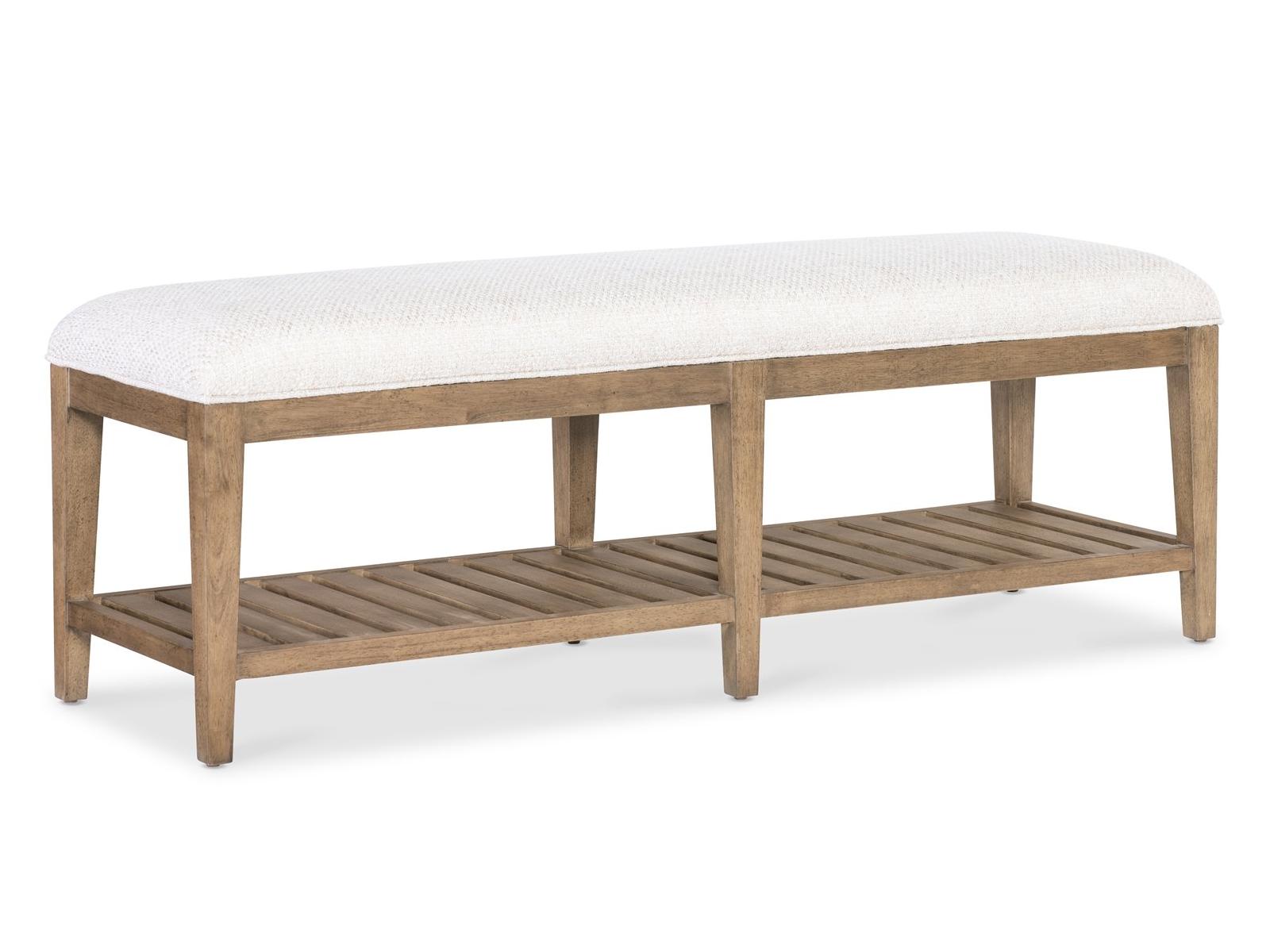 Hooker Furniture Vineyard Row Sonoma Beige Upholstered Accent Bench