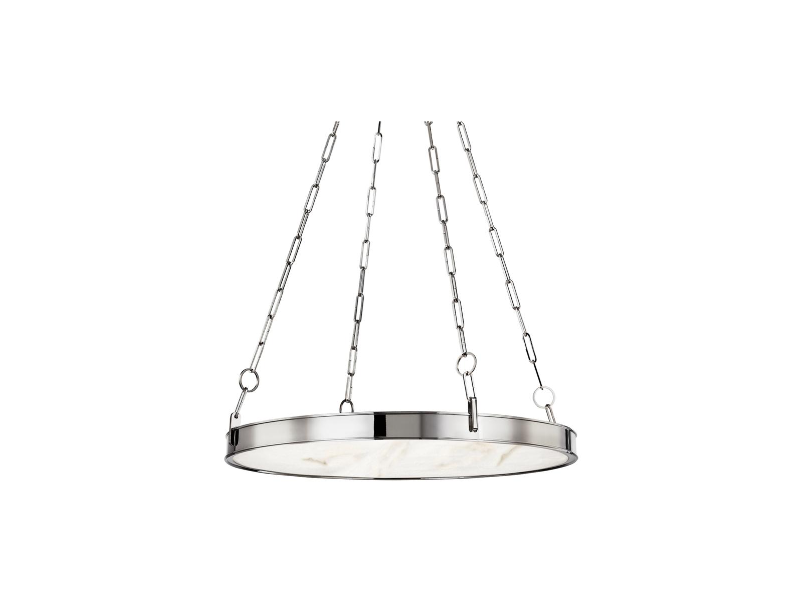 Hudson Valley Kirby 1-Light Polished Nickel White LED Round Chandelier