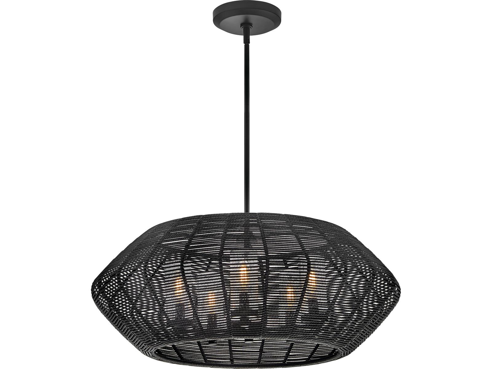 Hinkley Luca 5-Light Black Candelabra Geometric Chandelier