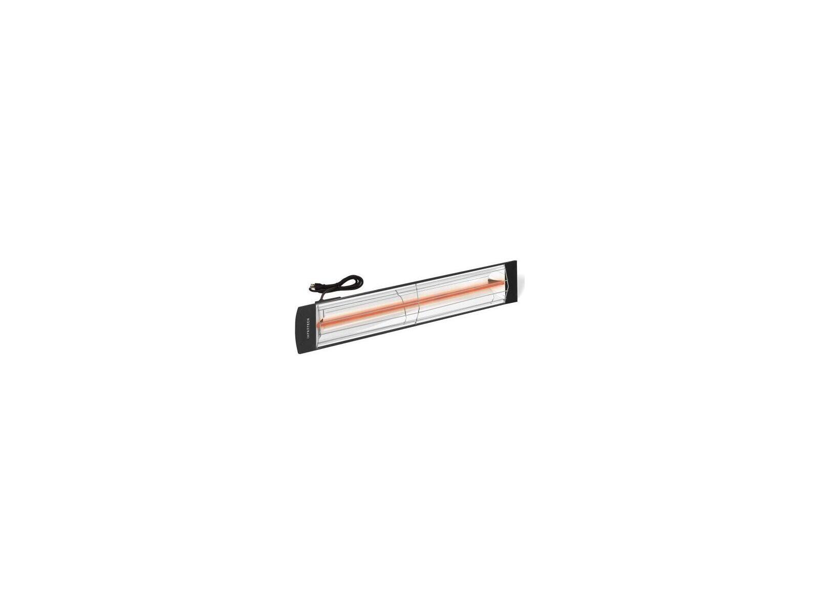 Infratech 33'' 1500 Watt 120 Volt Garage Outdoor Patio Heater - Black Powdercoat Cold Rolled Steel