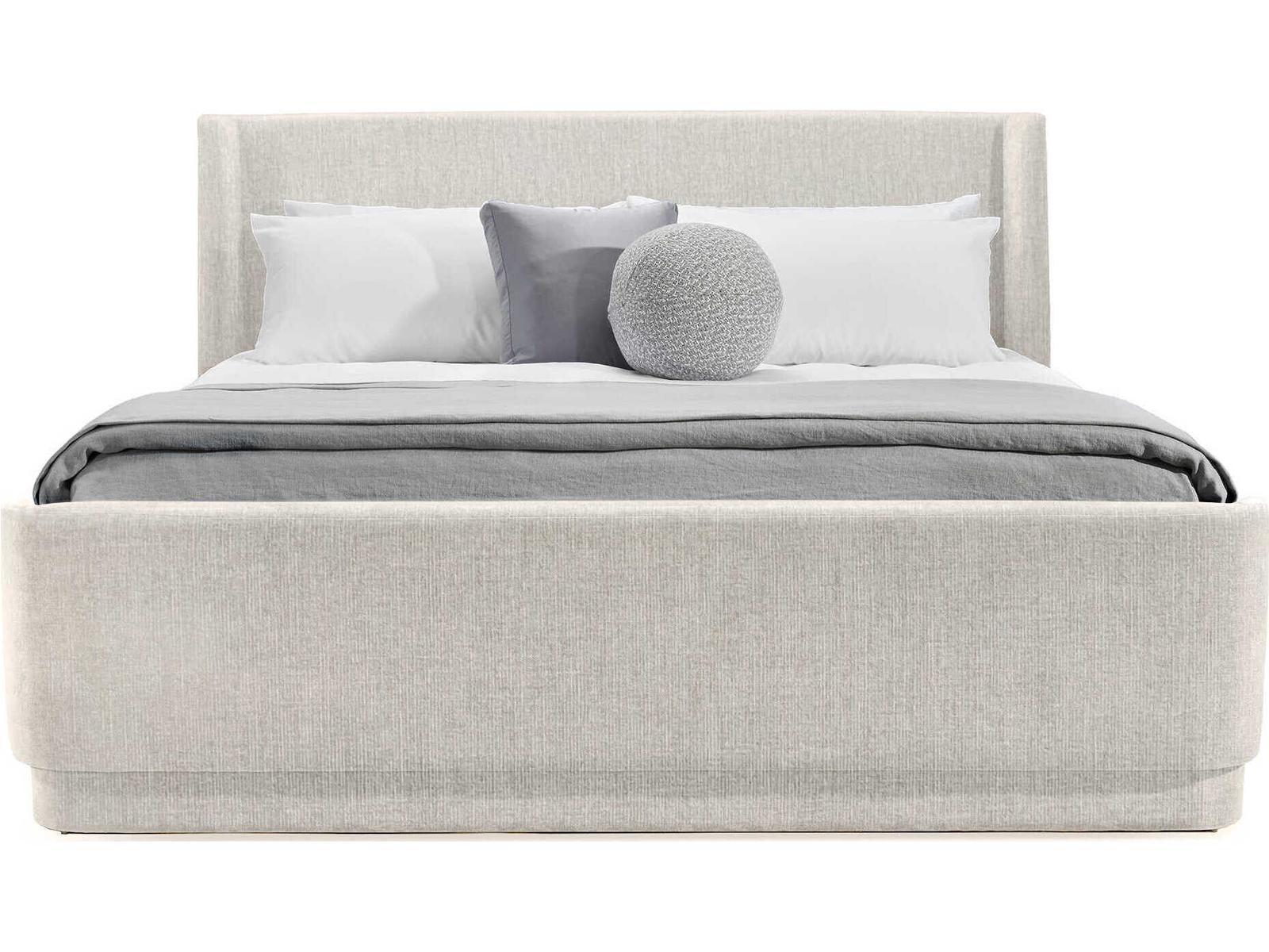 Interlude Home Kaia Desert Dune Gray Upholstered King Platform Bed ...