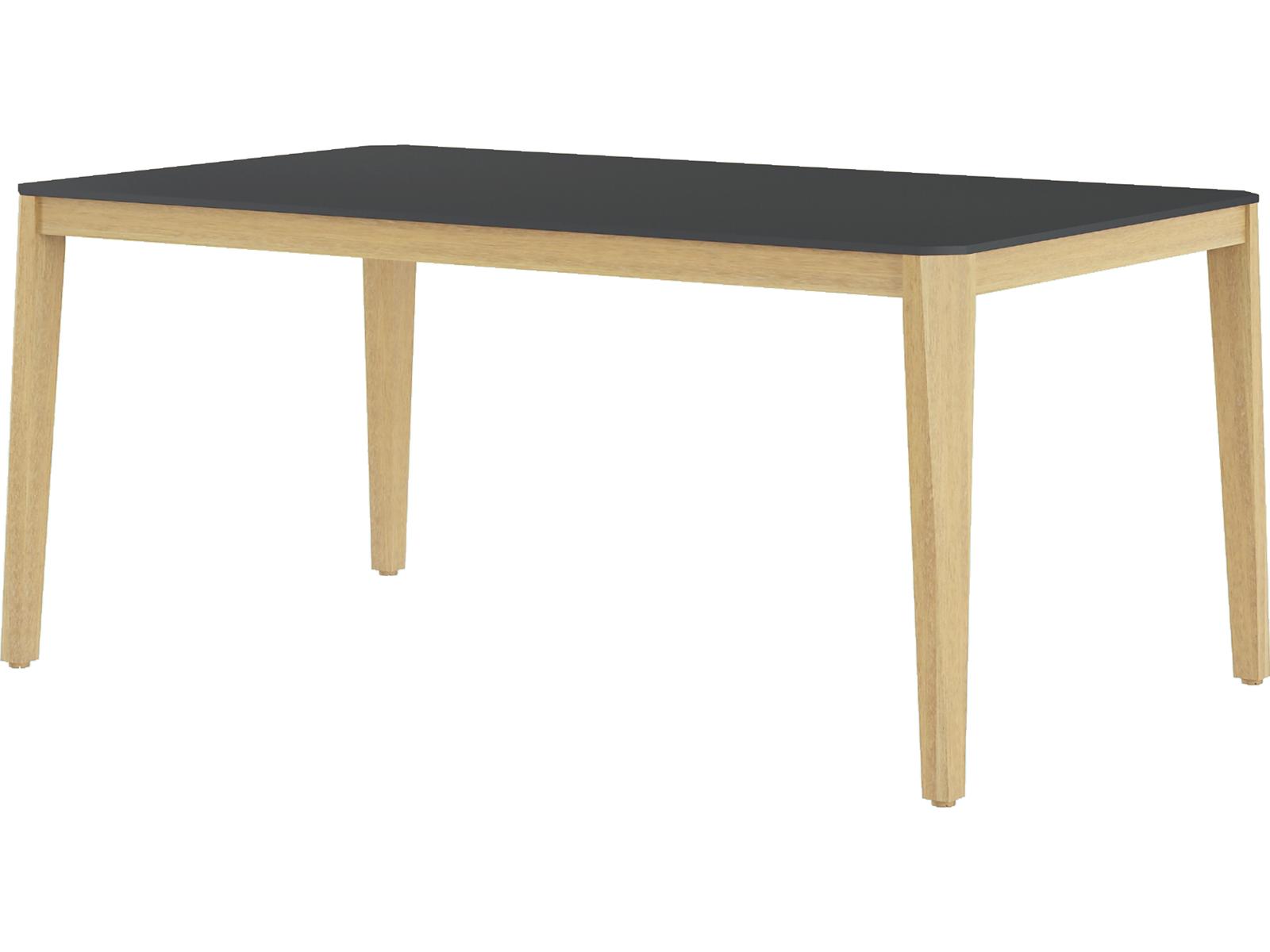 International Home Miami Amazonia Bahrain Modern Outdoor Rectangular Black Rectangular Dining Table
