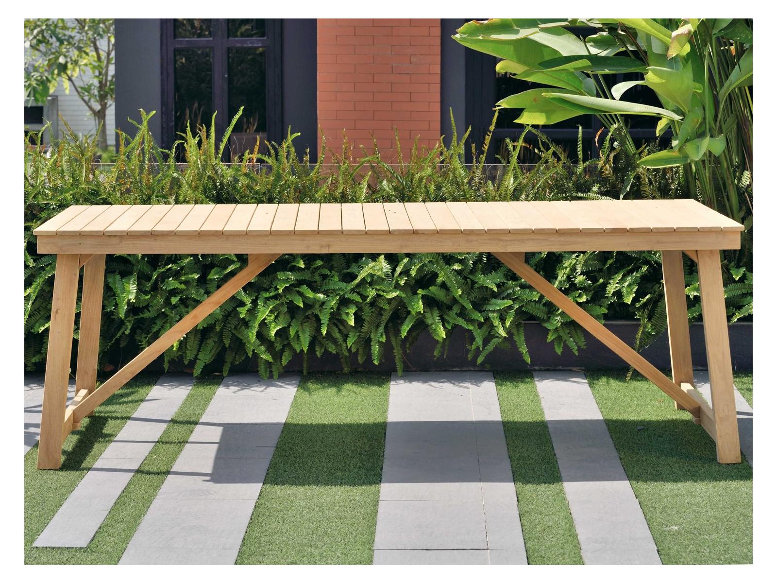 International Home Miami Amazonia Klaire Wood Rectangular Outdoor Dining Table