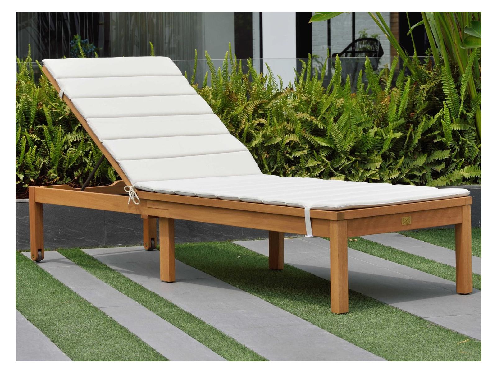 International Home Miami Amazonia Karen Wood Outdoor Chaise Lounge