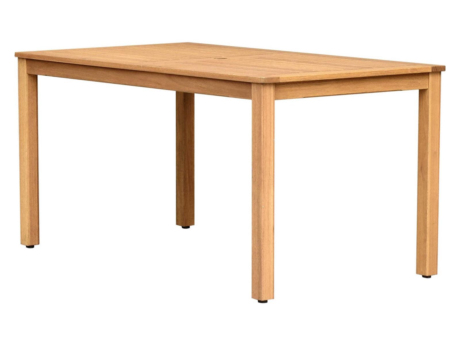 International Home Miami Amazonia San Antonio Wood Rectangular Patio Dining Table with Umbrella Hole