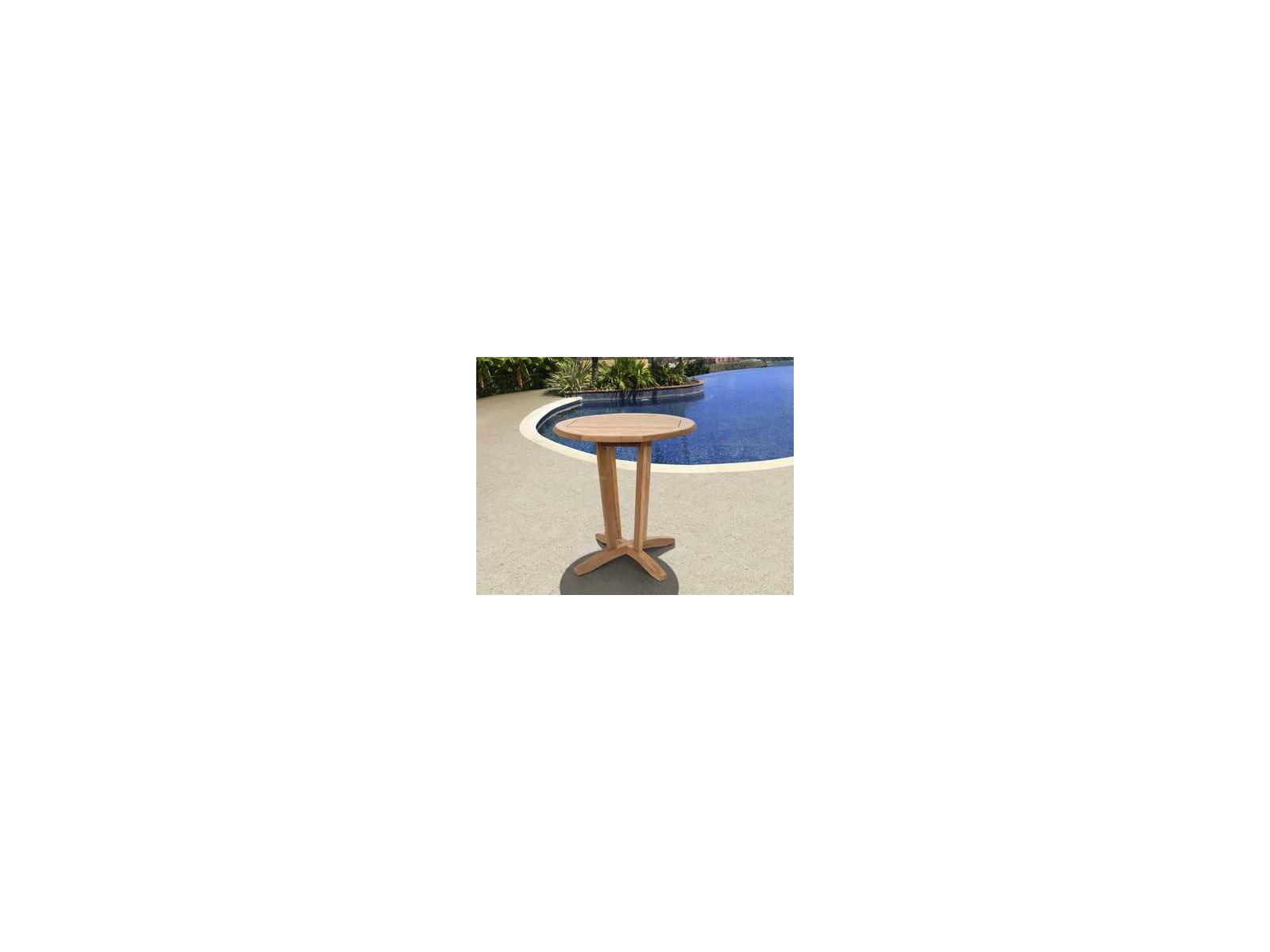 International Home Miami Amazonia Teak Round Cocktail Table
