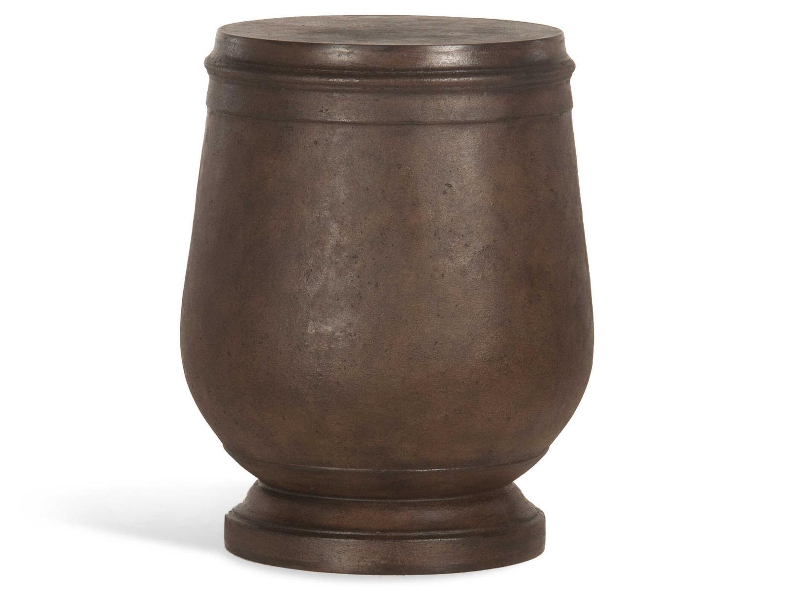 Inspired Visions Hudson Cappuccino Concrete Round End Table