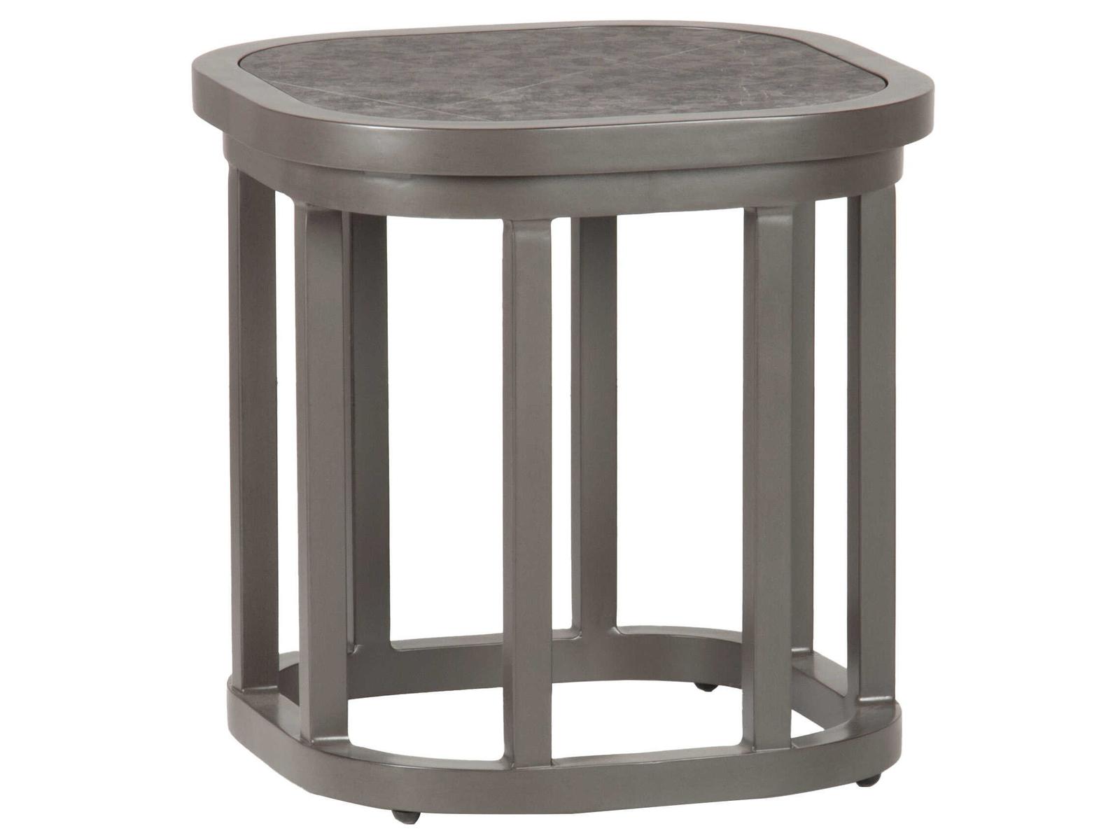 Inspired Visions Perth Graphite Aluminum Square End Table